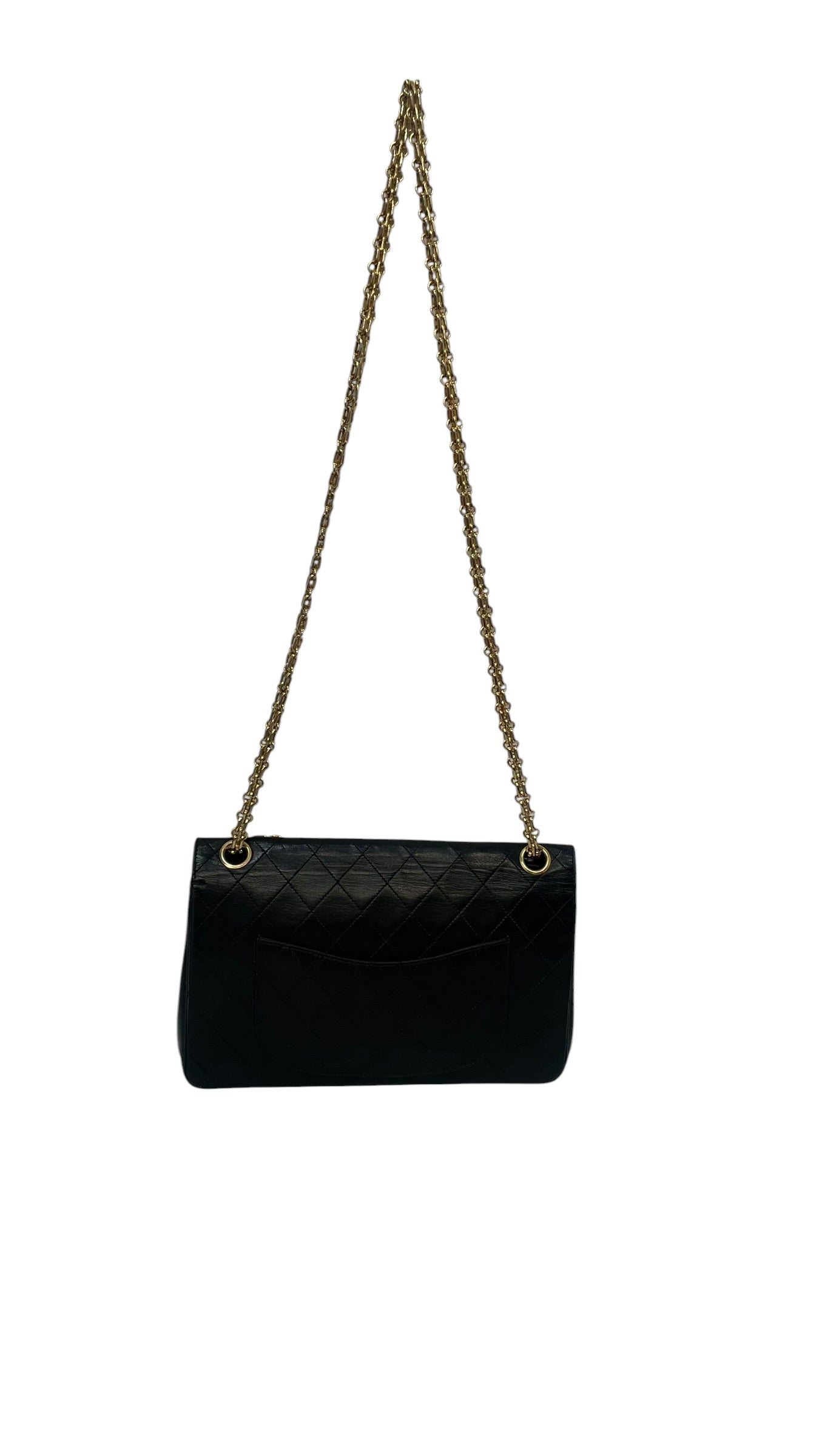 CHANEL/Bag/Lambskin/BLK/double flap medium classic view 2