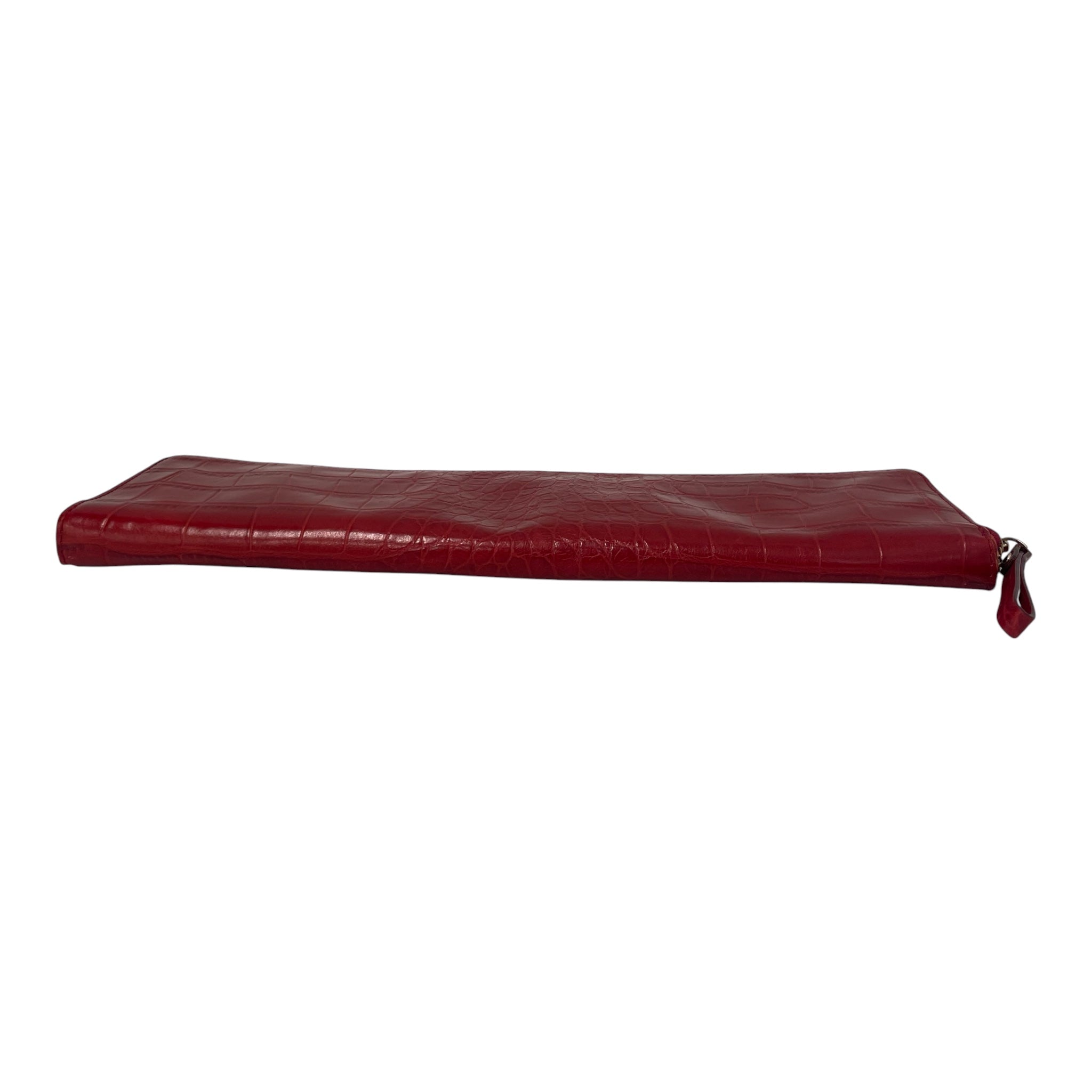 kate spade new york/Long Wallet/Leather/RED/EXTRA LONG CROCODILE CLUTCH view 3