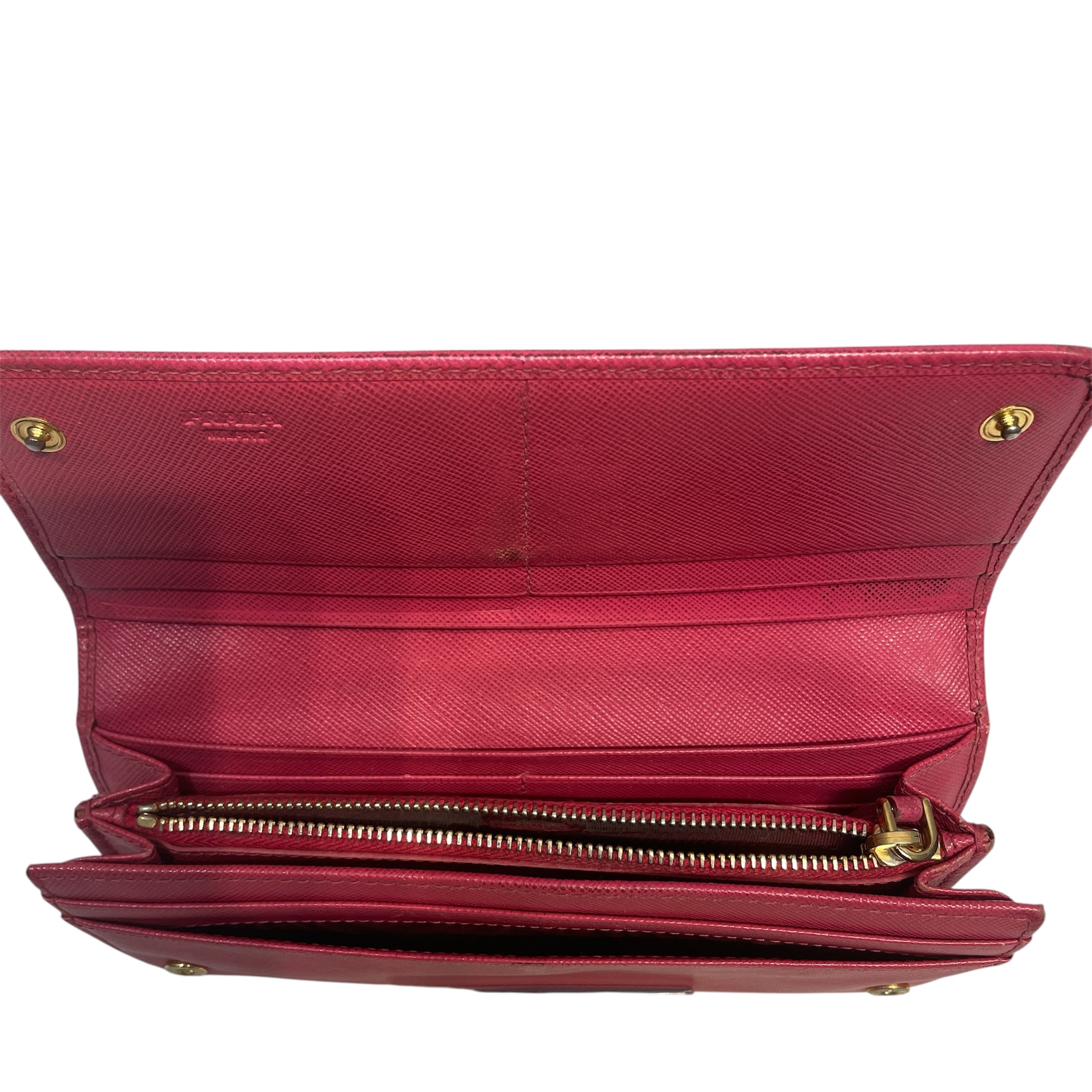 PRADA/Wallet/Leather/PNK/L's/SAFFIANO BOW CONTINENTAL view 5