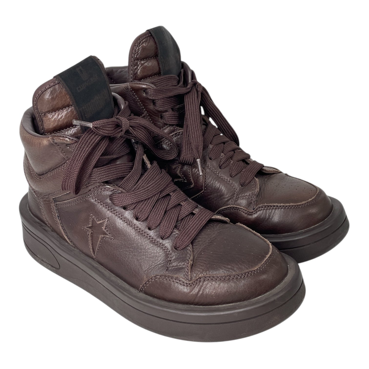 Rick Owens/Hi-Sneakers/US 8/Leather/BRW/turbopwn view 1