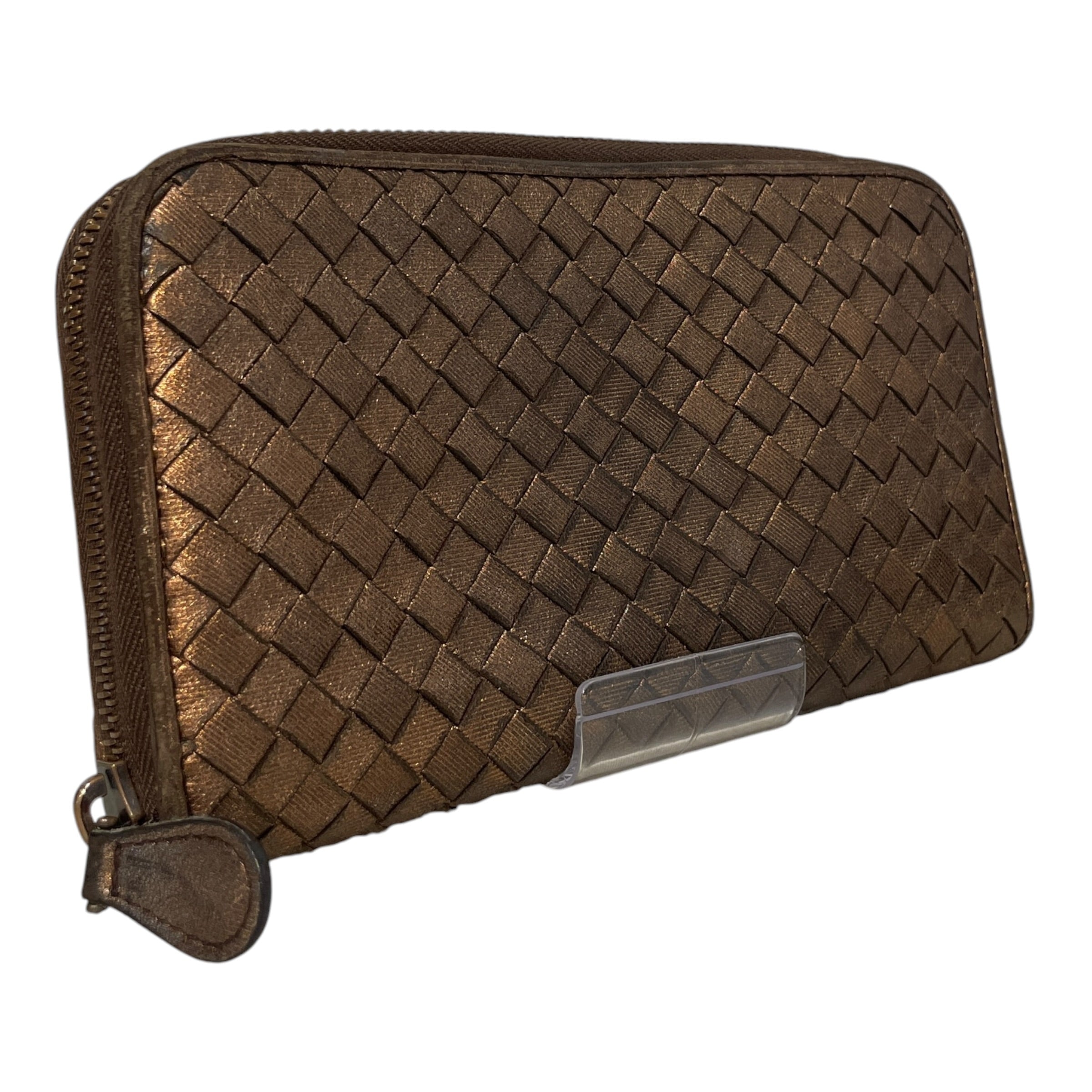 BOTTEGA VENETA/Long Wallet/Iridescent/Leather/BRW/L's/Bronze Intrecciato view 2