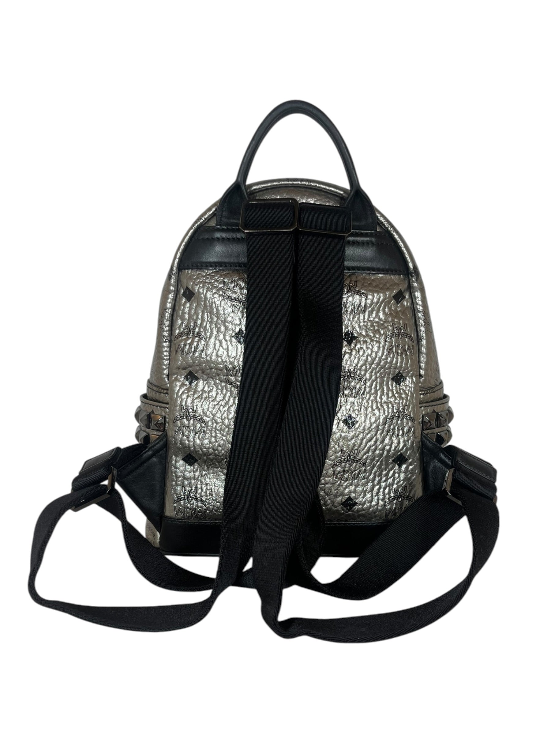 MCM/Backpack/Monogram/Leather/SLV/MINI BACKPACK view 2