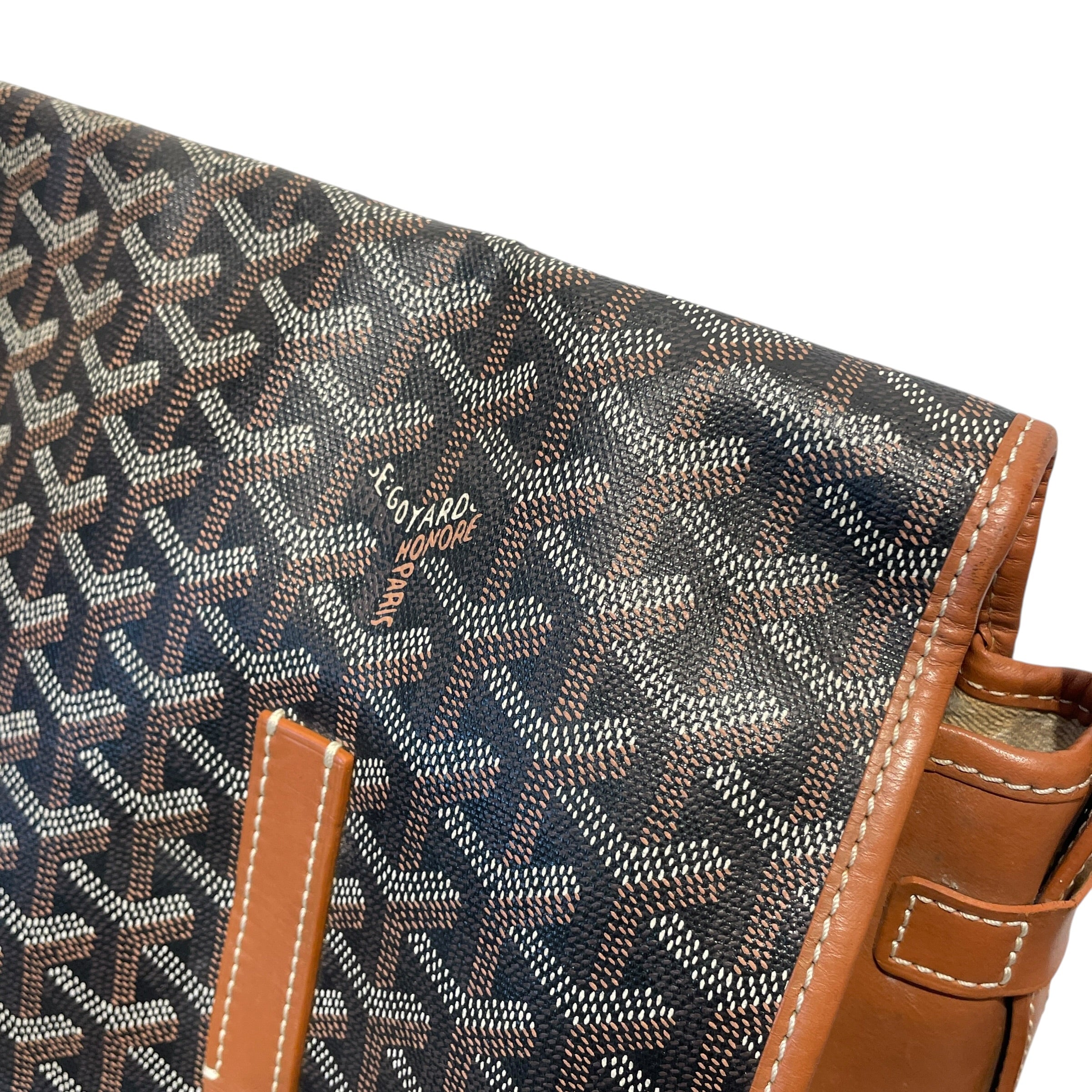 GOYARD/Cross Body Bag/All Over Print/Leather/BLK/belvedere pm messenger/brown view 3
