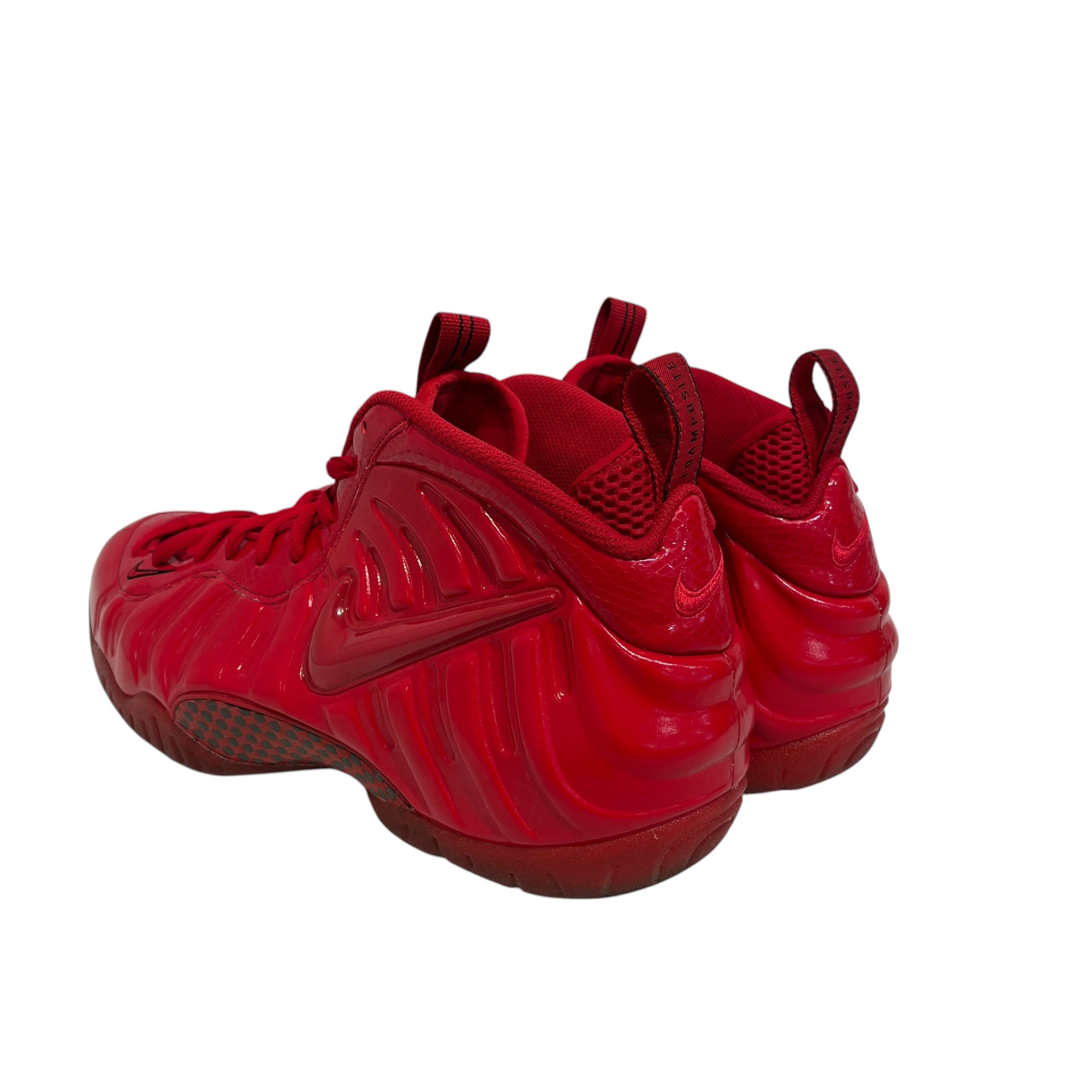 NIKE/Hi-Sneakers/US 12/Polyester/RED/Gym Red Foamposites view 2