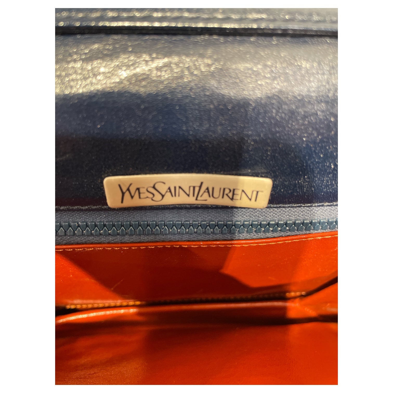 YVES SAINT LAURENT/Bag/Leather/BLU/Top Handle Blue view 4