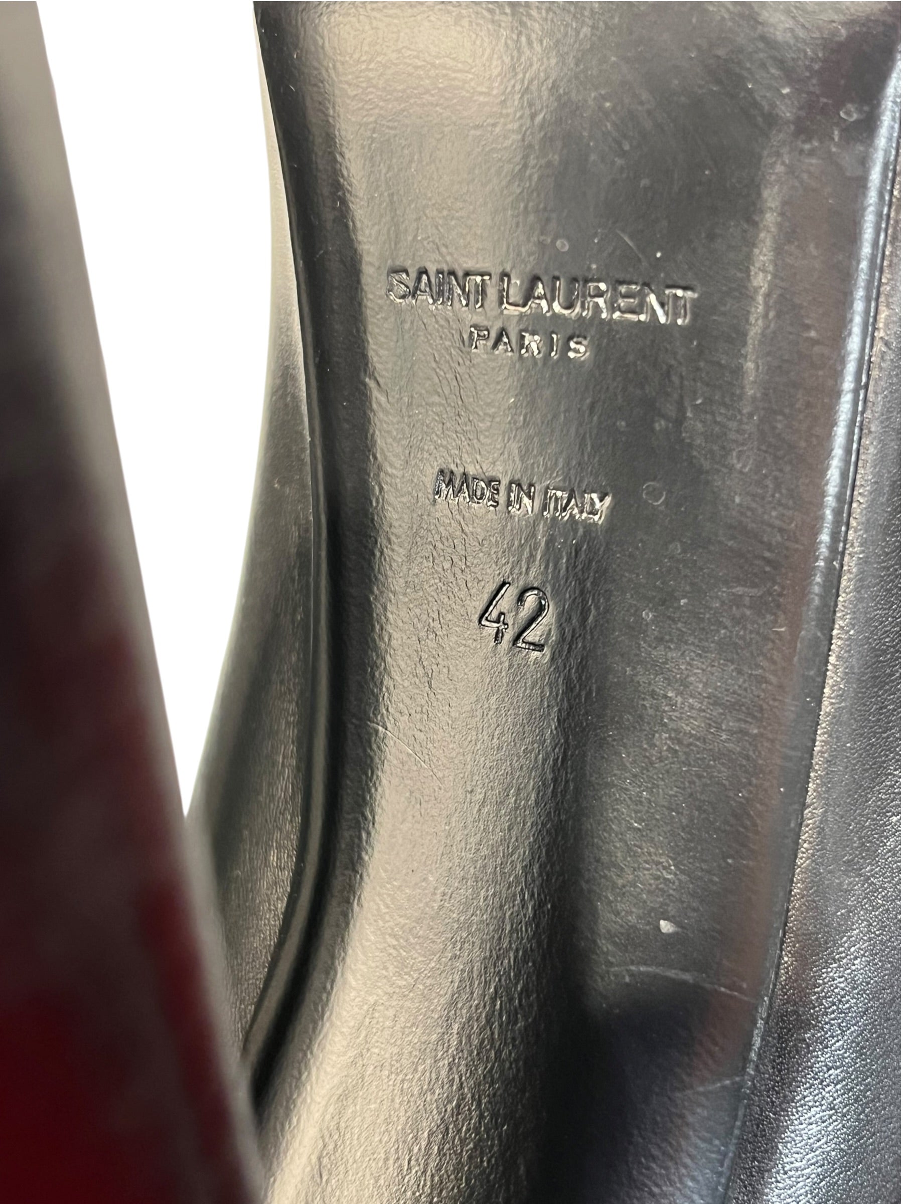 SAINT LAURENT/Heels/EU 42/Leather/BLK/PIUMA view 3