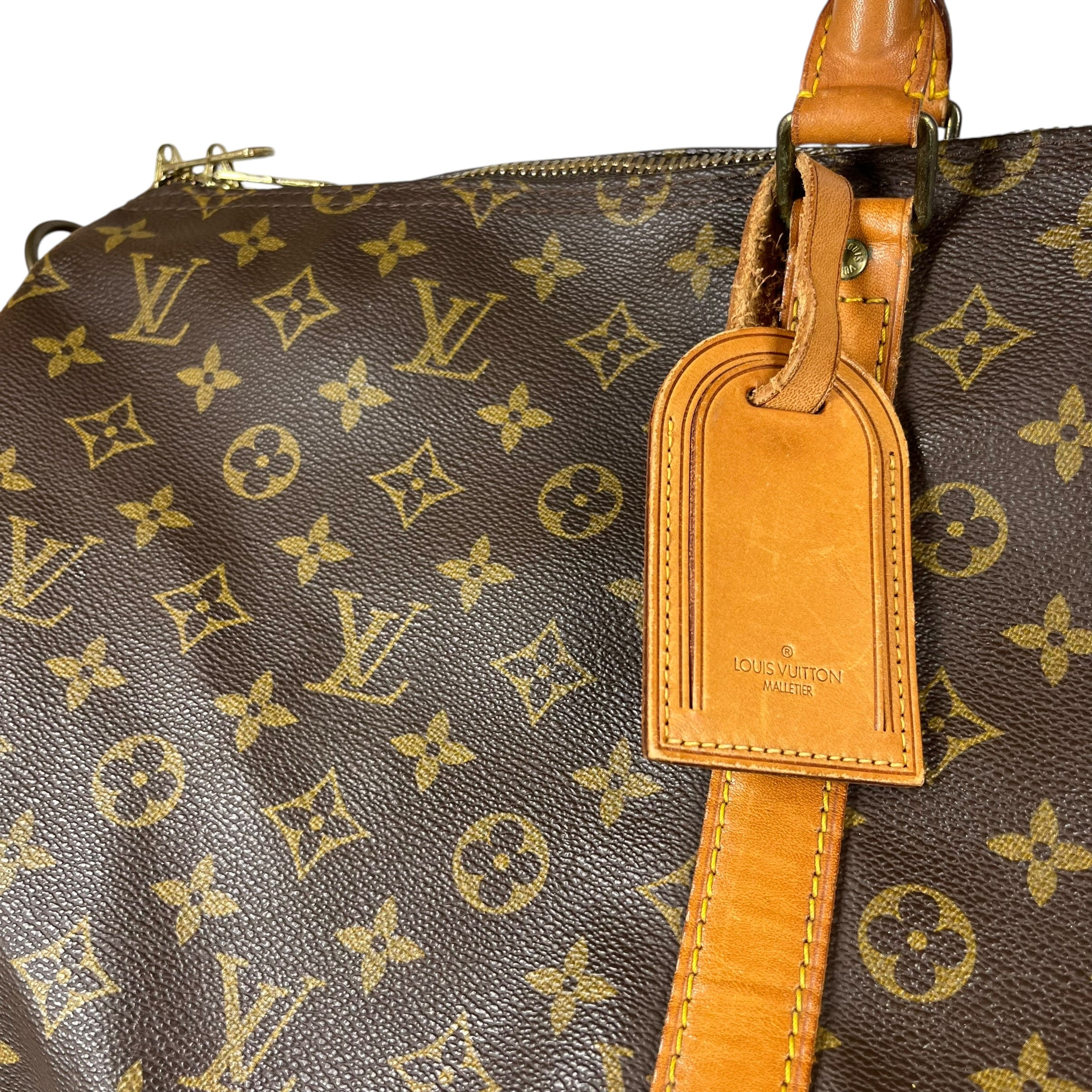 LOUIS VUITTON/Bag/Monogram/Leather/BRW/keepall travel bag view 6