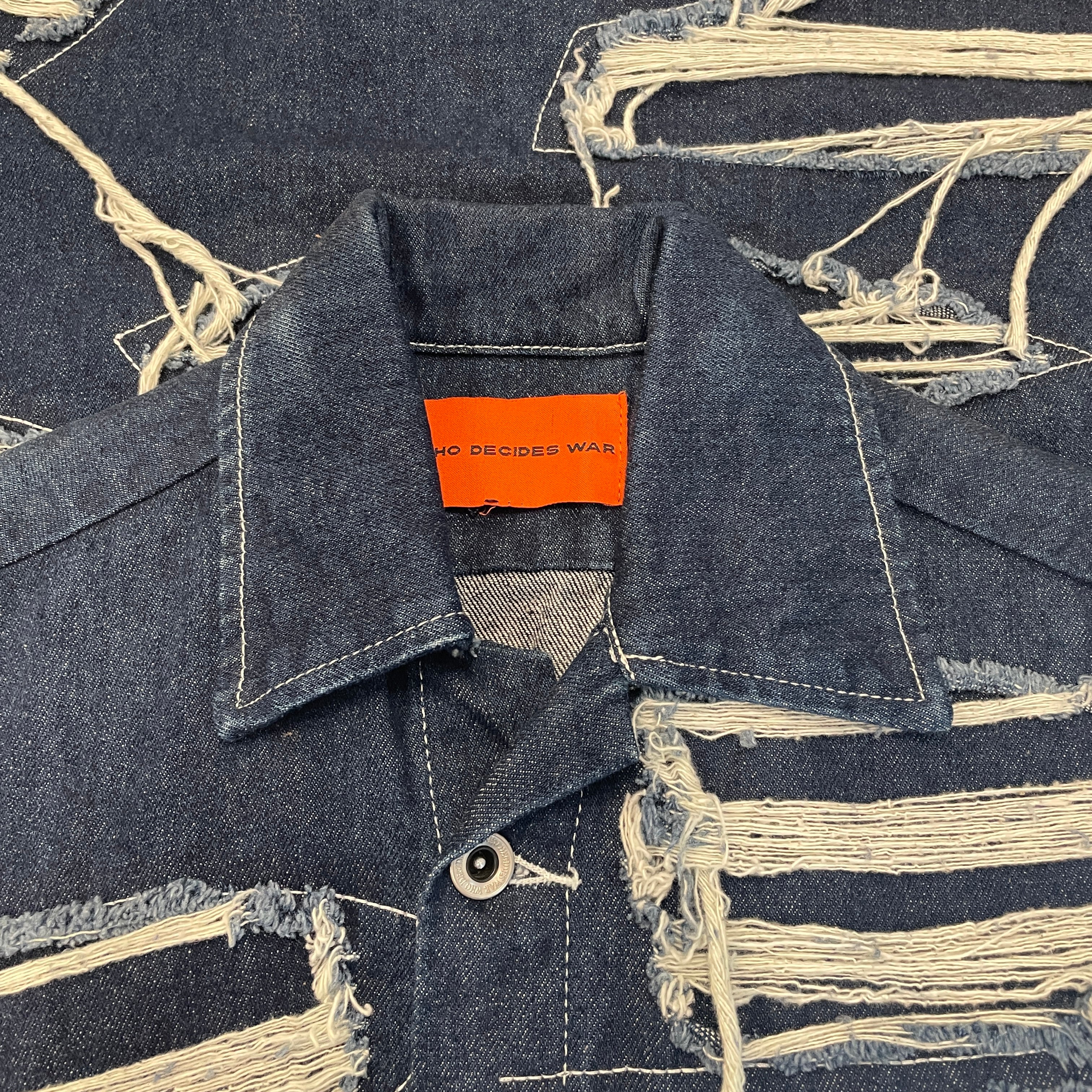 WHO DECIDES WAR/SS Shirt/XS/Denim/BLU/distressed denim view 3