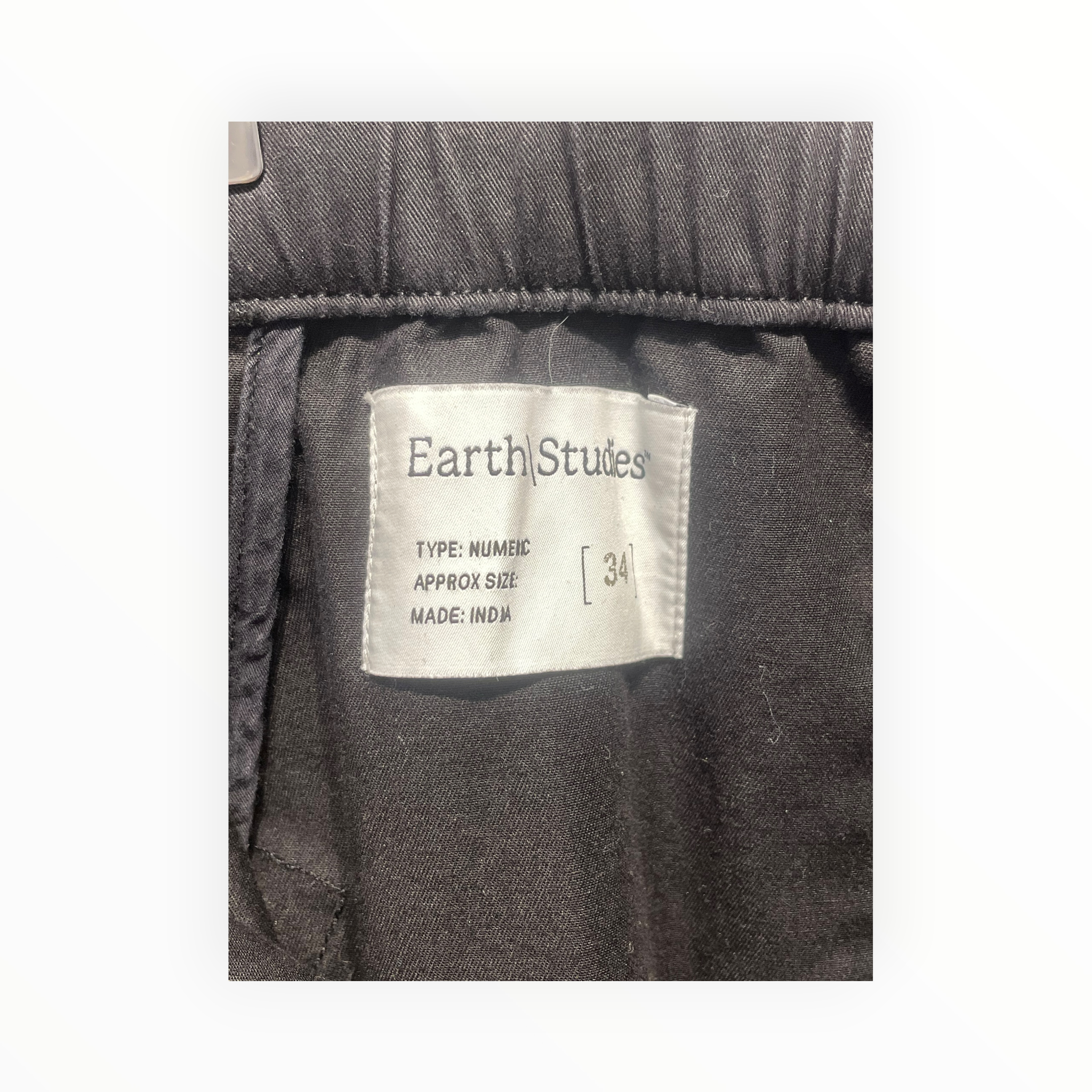 earth studies/Straight Pants/M/Cotton/BLK/ view 3