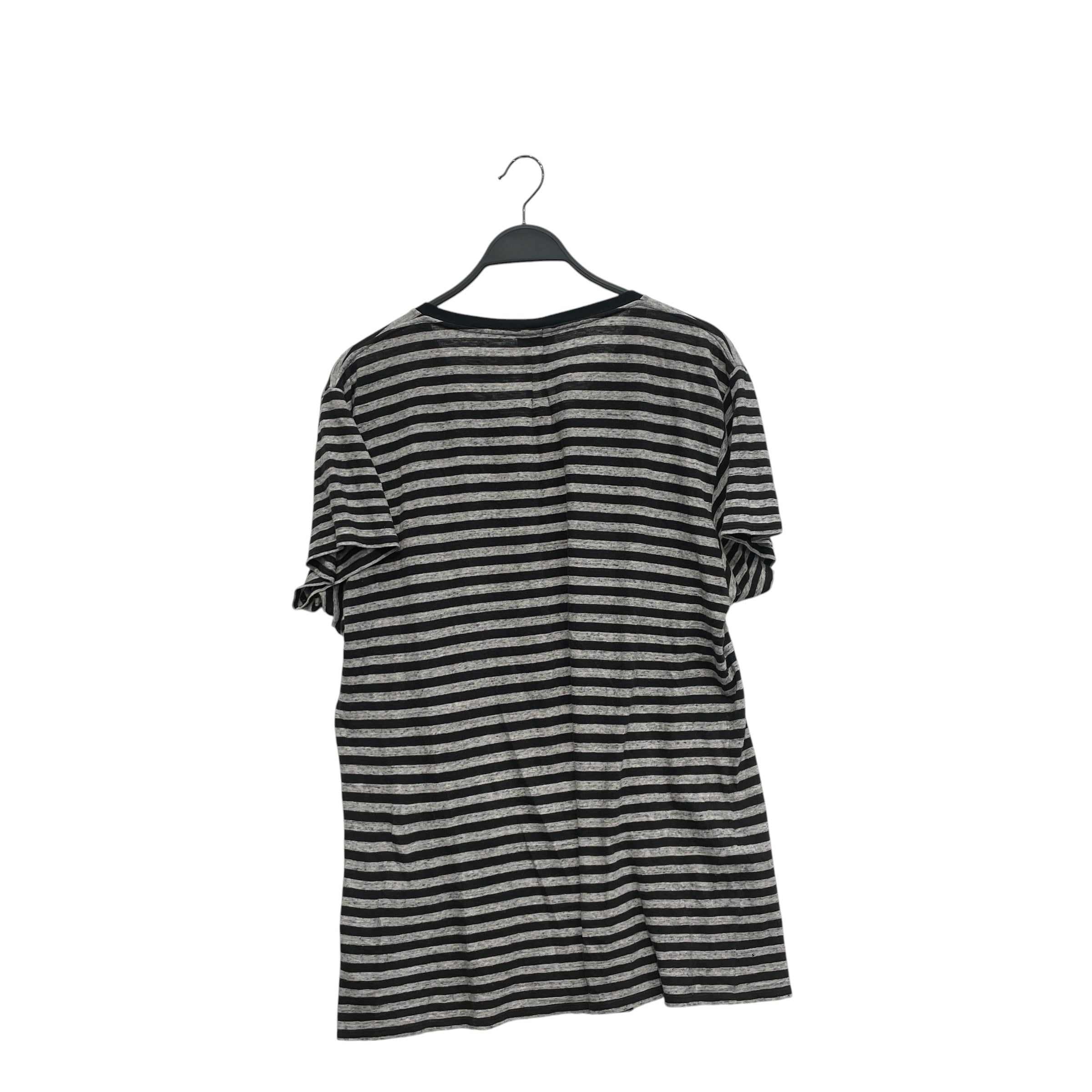 SAINT LAURENT/T-Shirt/XL/Cotton/GRY/Stripe/201300219 view 2