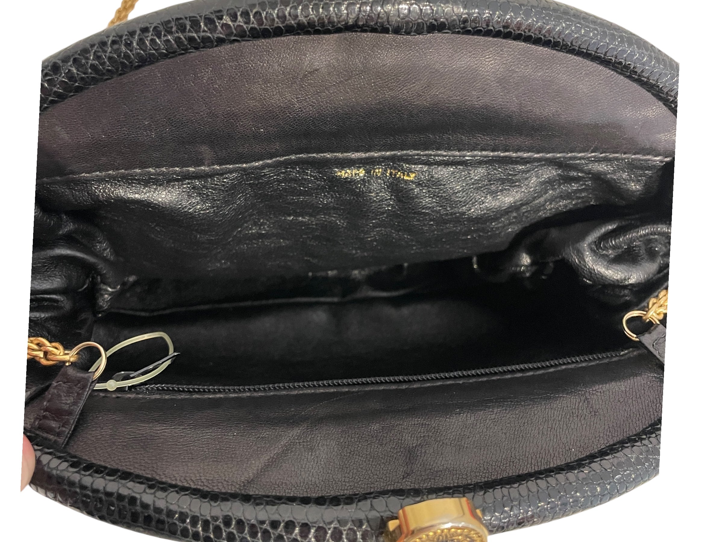 CHANEL/Cross Body Bag/Leather/BLK/Gold Chain/Quilted Leather view 6