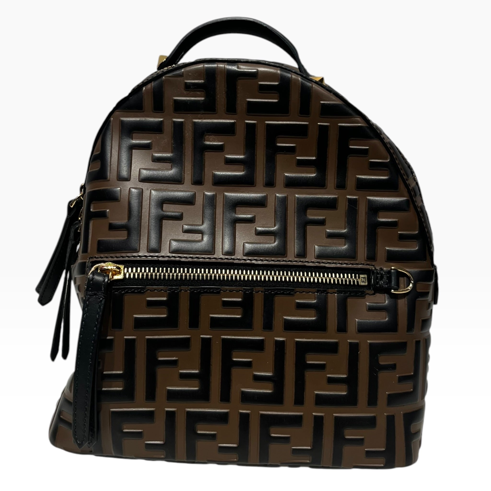 FENDI/Backpack/Monogram/Leather/BRW/Embossed Mini Bag view 1