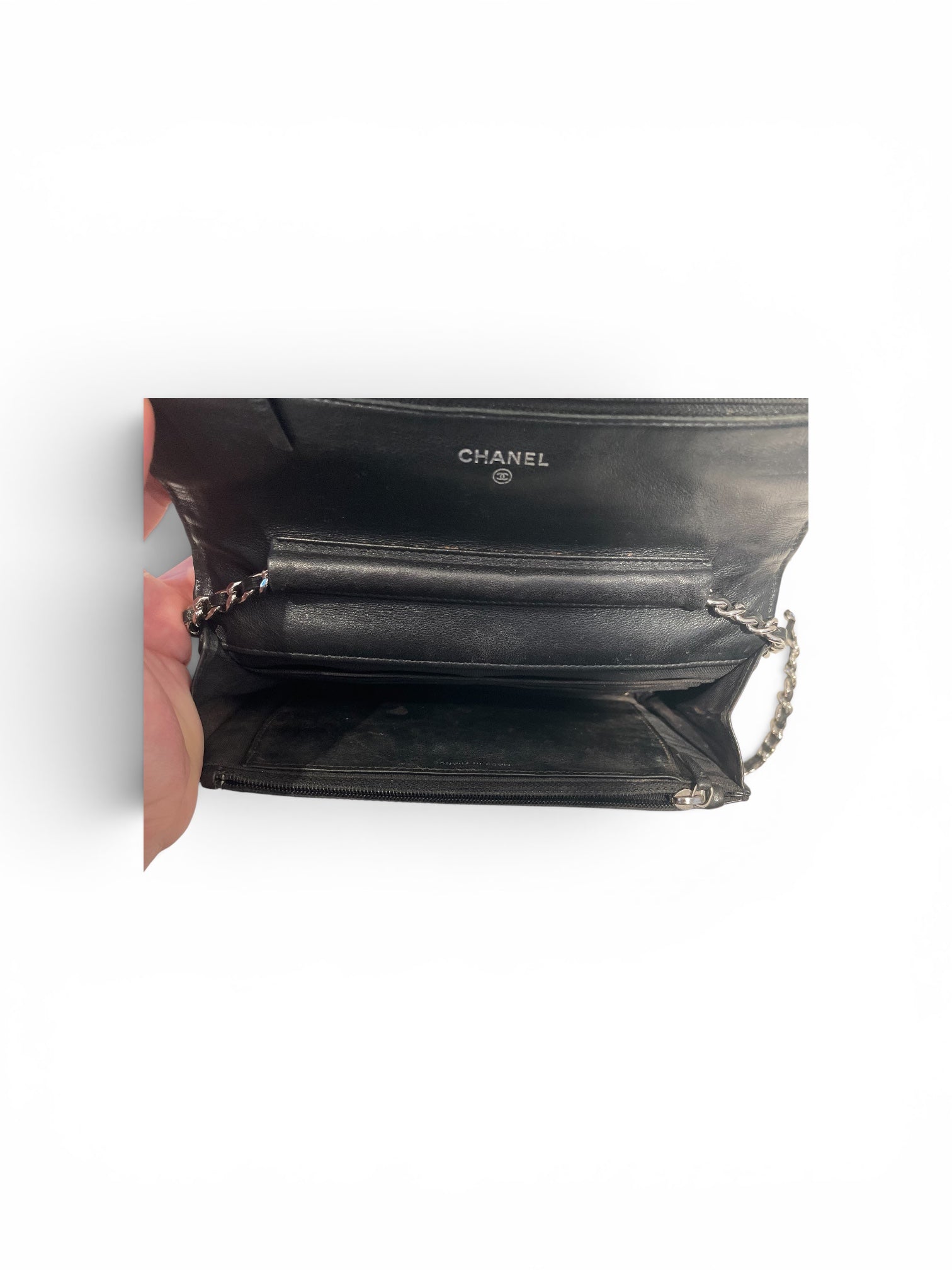 CHANEL/Cross Body Bag/Nylon/BLK/Chanel CC Wallet On Chain view 5