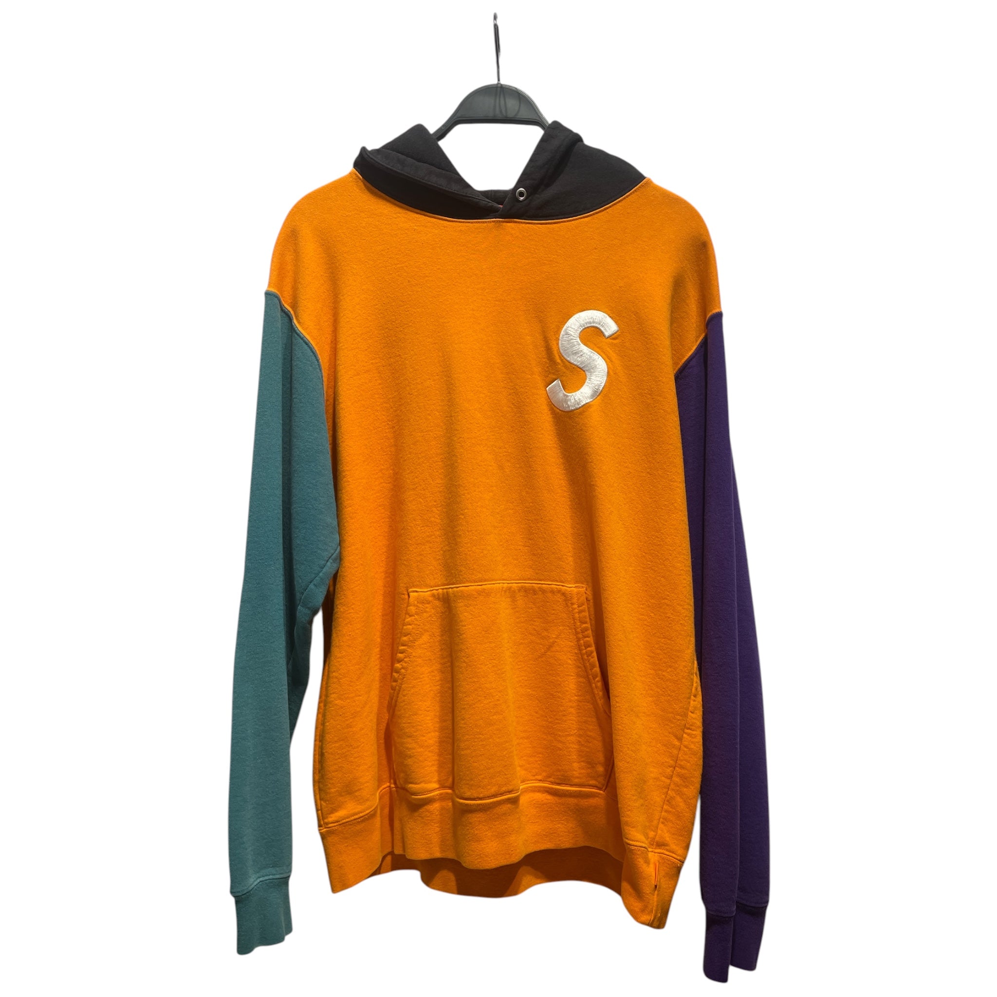 Supreme/Hoodie/XL/Cotton/ORN/S LOGO COLORBLOCKED view 1