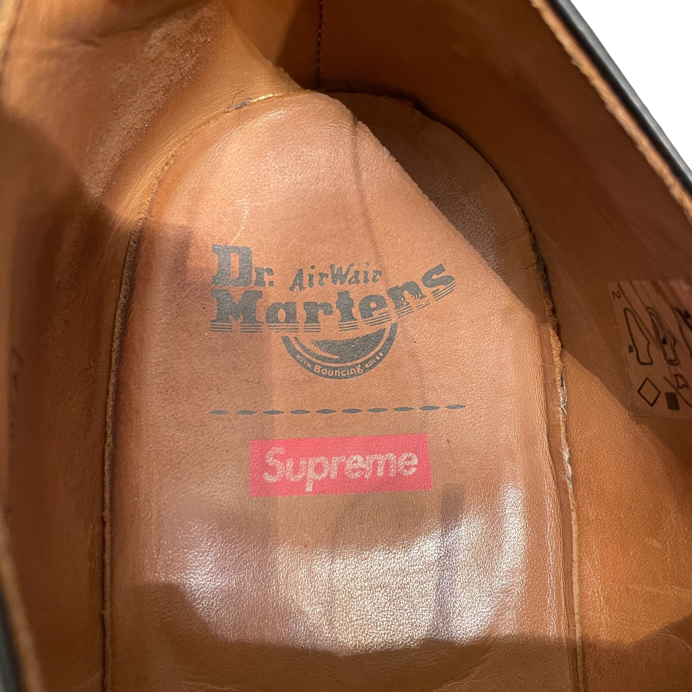 Dr.Martens/Supreme/Shoes/US 12/Leather/BLK/WHITE SKULL GRAPHIC view 4