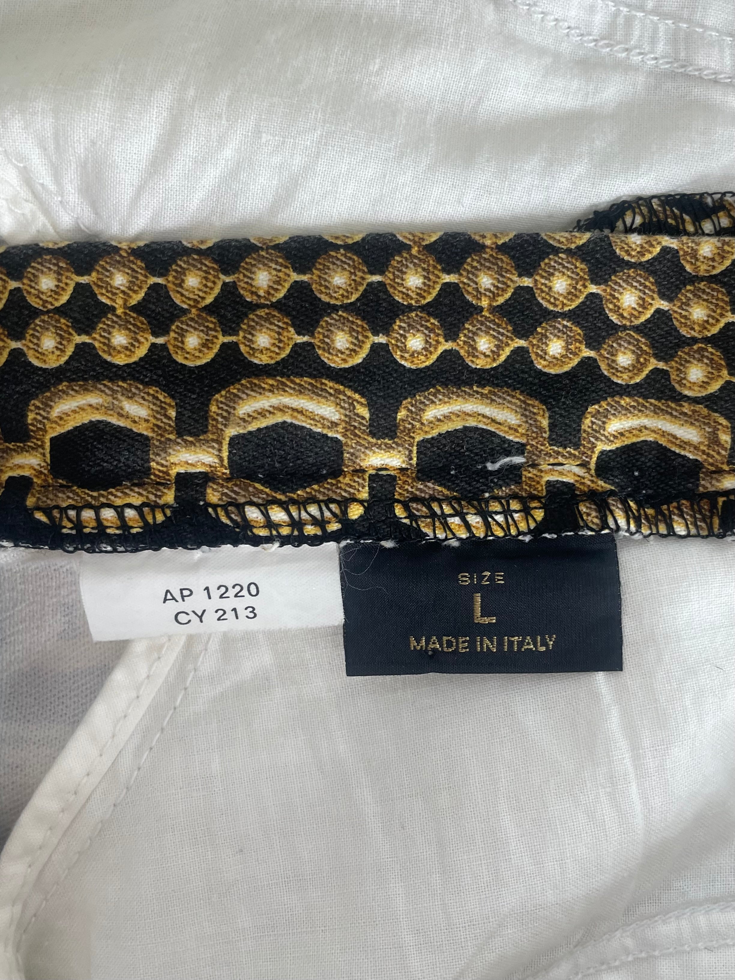 roberto cavalli/Straight Pants/L/All Over Print/Cotton/BLK/GOLD CHAIN DOWN PRINT view 4
