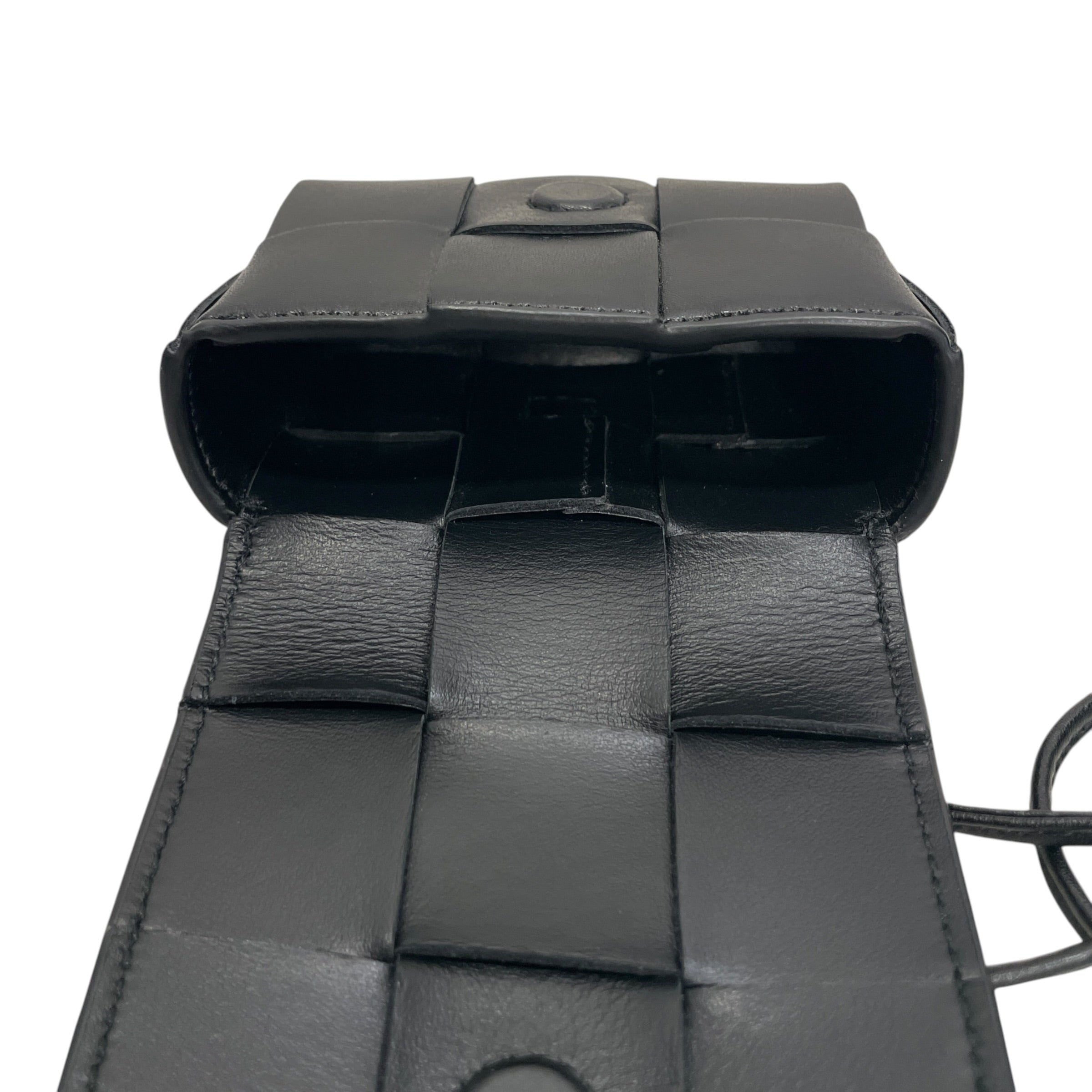 BOTTEGA VENETA/Cross Body Bag/Leather/BLK/WOVEN MINI view 2