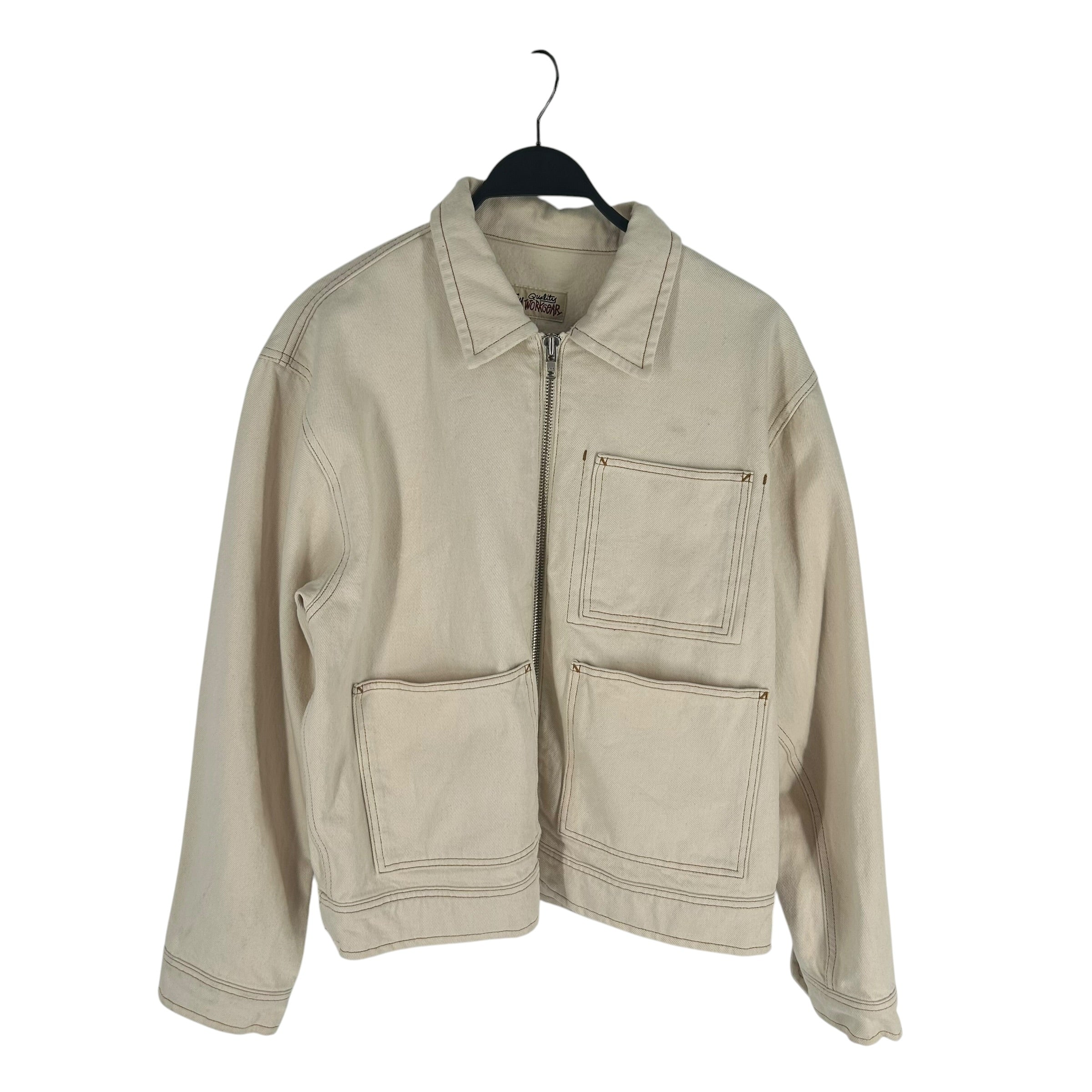STUSSY/Jacket/M/CRM/WORKGEAER YLW STCHING view 1