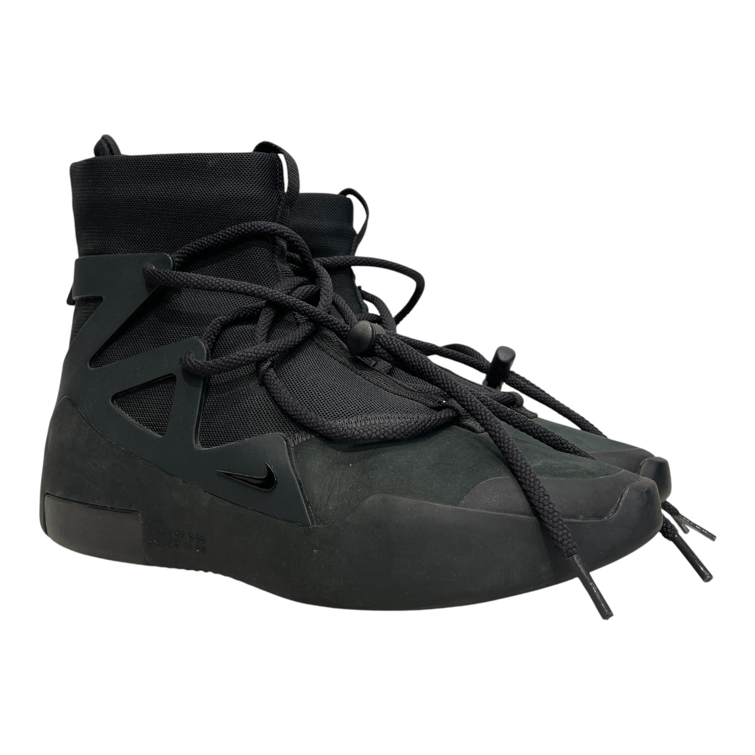 NIKE/AIR FEAR OF GOD 1/Hi-Sneakers/US 7.5/Acrylic/BLK/AR4237-005 view 1