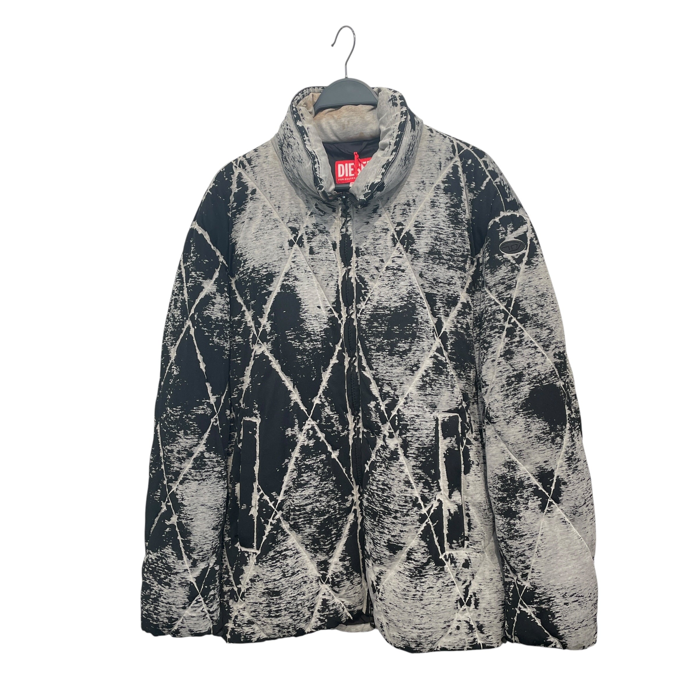 DIESEL/Puffer Jkt/48/GRY/All Over Print/ view 1