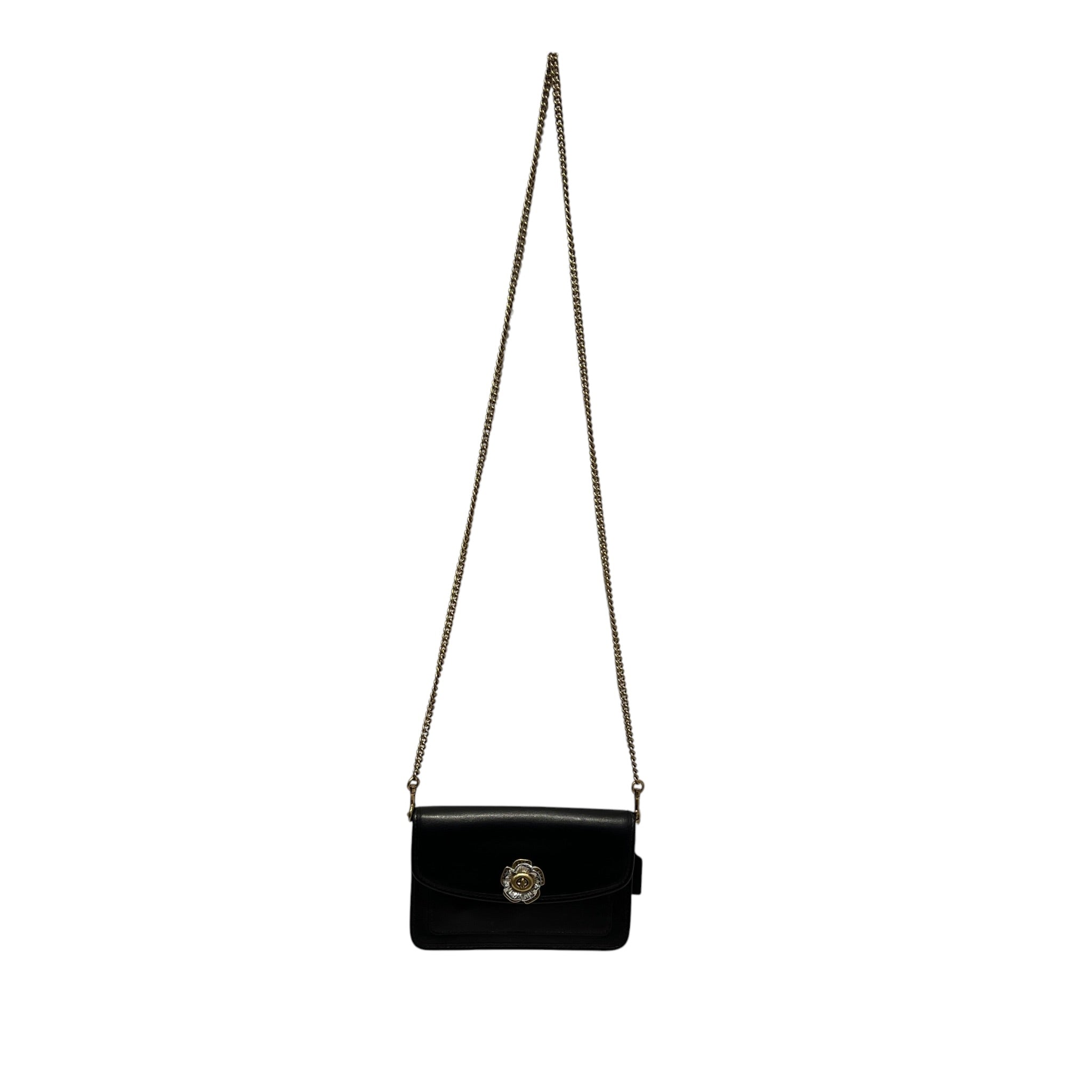 COACH/Cross Body Bag/Leather/BLK/Tea Rose Turn Lock Parker Lthr view 1