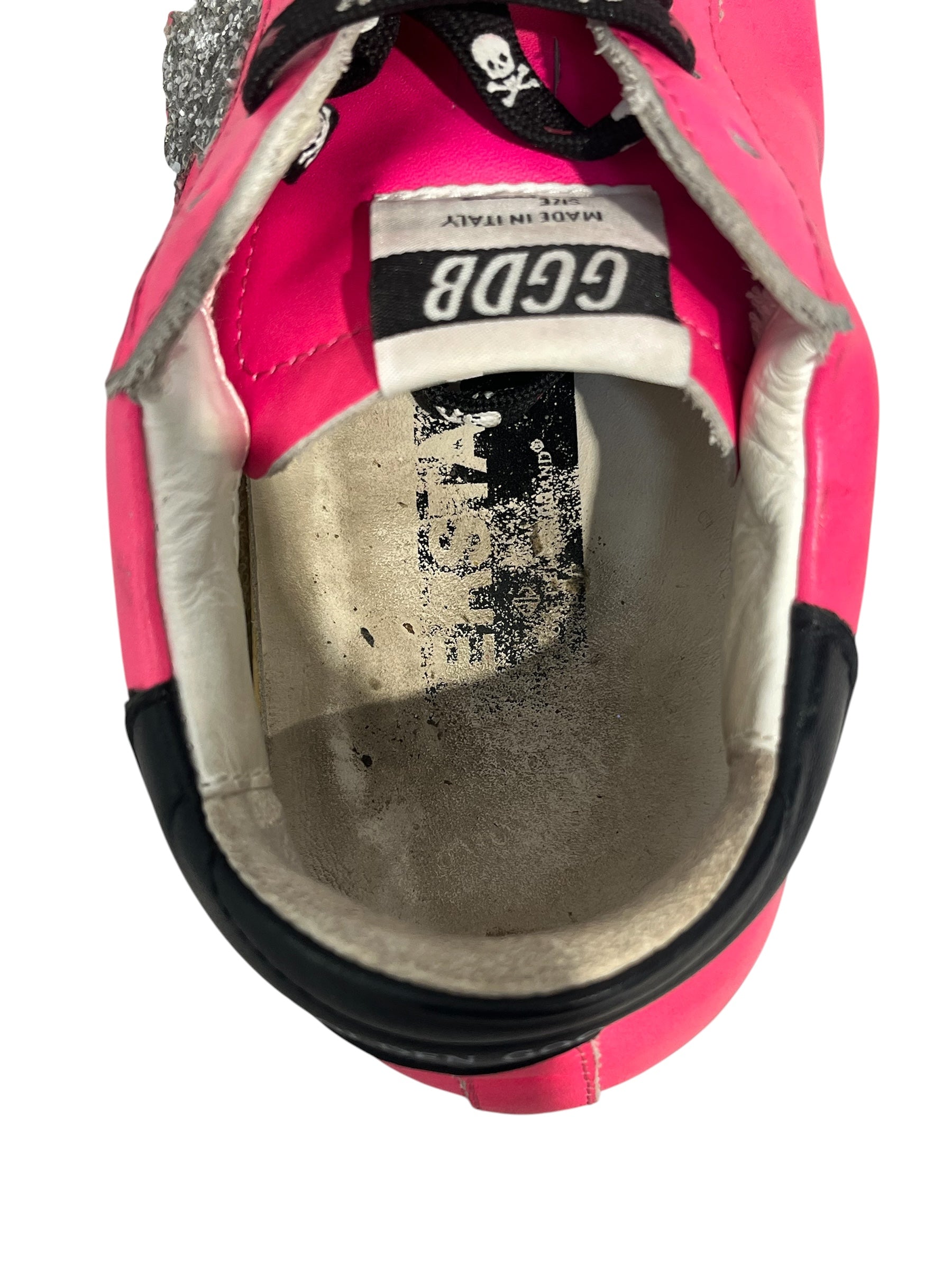 GOLDEN GOOSE/Low-Sneakers/EU 41/Leather/PNK/HOTPNK, SKULL LACES view 3