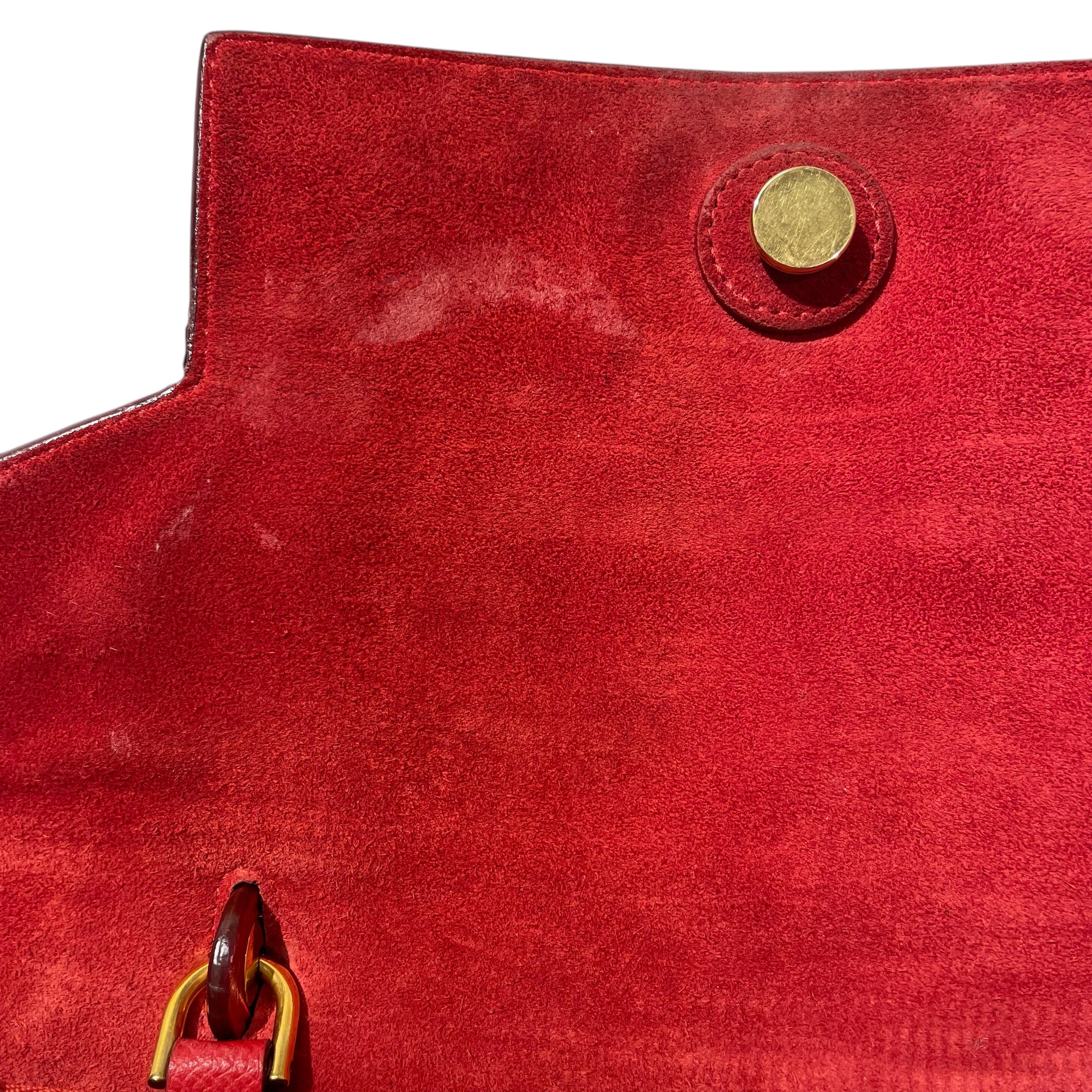 CELINE/Cross Body Bag/Leather/RED/CELINE Calfskin Bag view 6