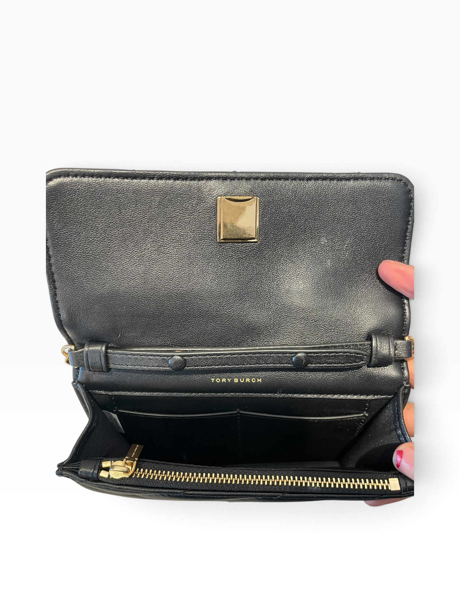 TORY BURCH/Cross Body Bag/Leather/BLK/KIRA CHEVRON QUILTED BAG view 2
