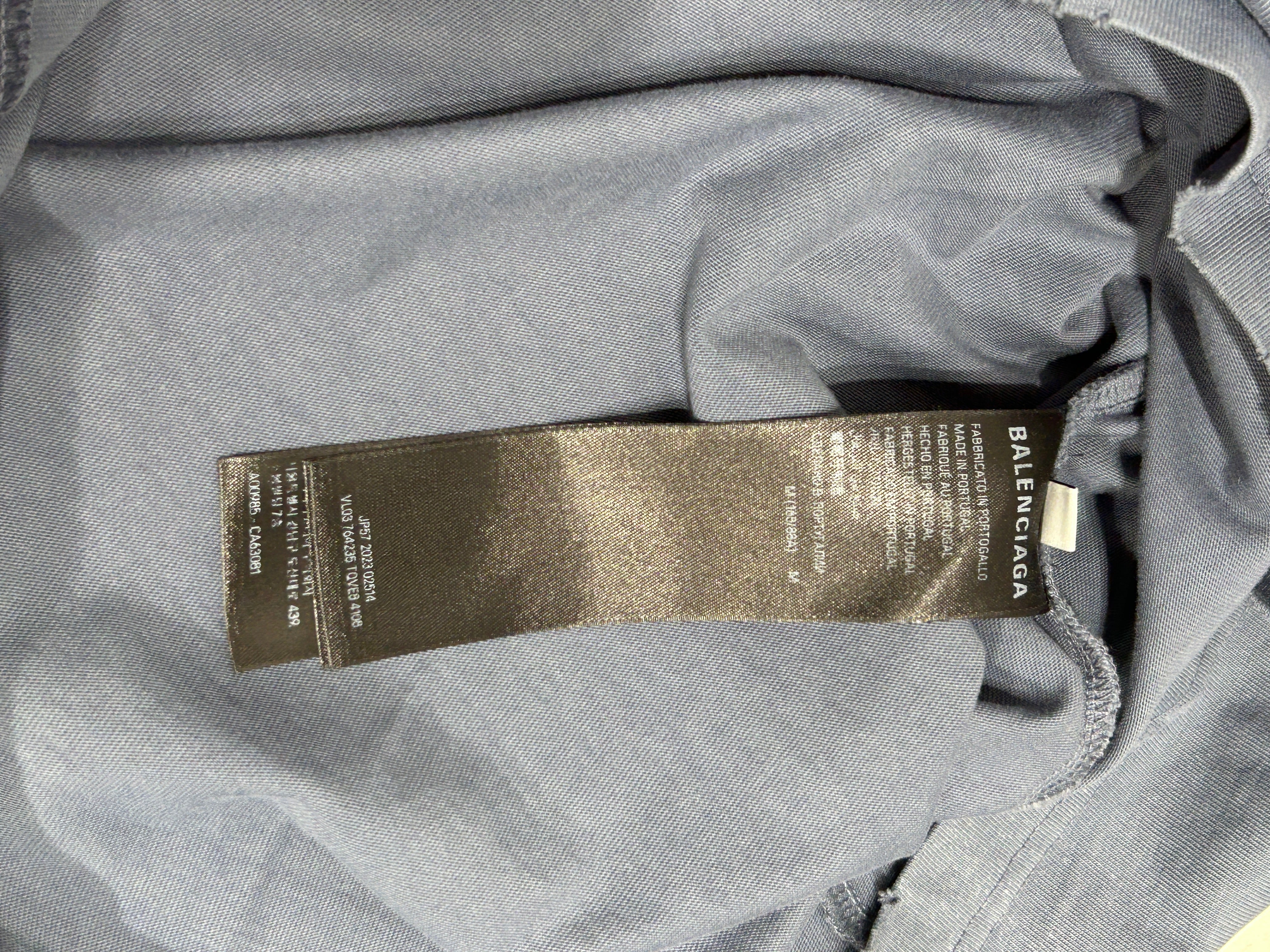 BALENCIAGA/T-Shirt/M/Cotton/BLU/Graphic/SEENOW view 5