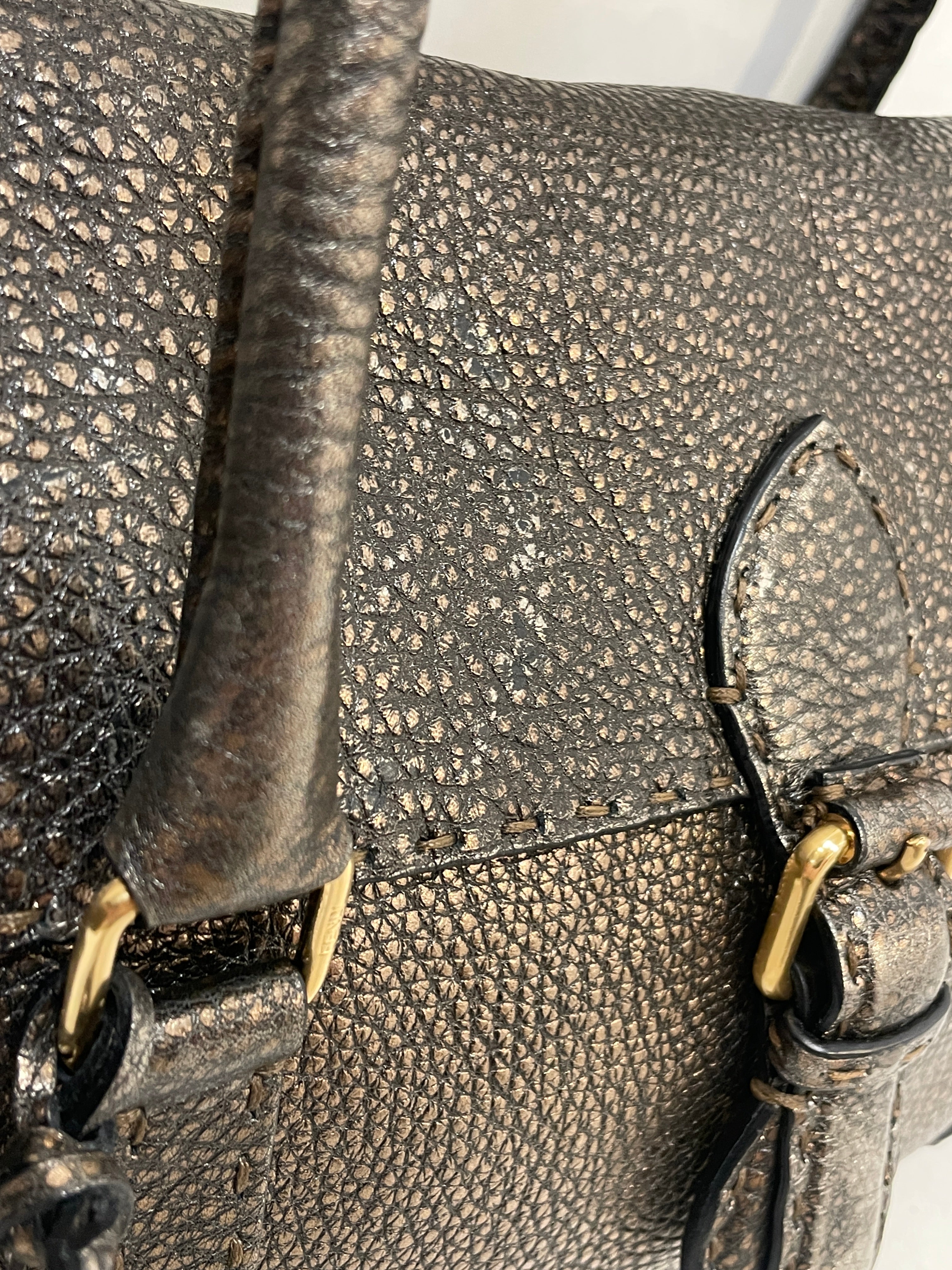 FENDI/Hand Bag/Leather/Brown/8BR457 Selleria Linda view 7