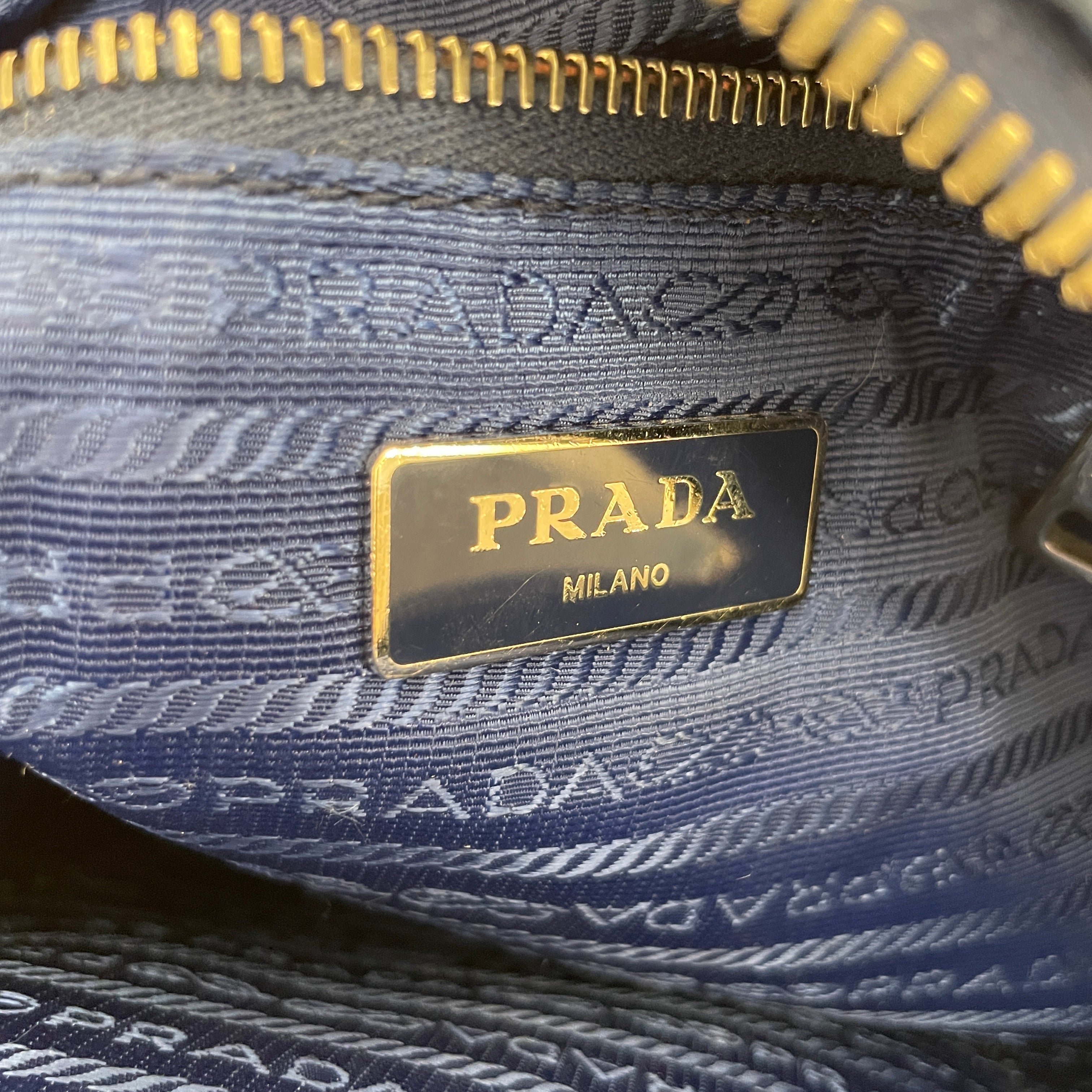 PRADA/Backpack/Nylon/BLU/diamond quilted triangle logo view 5