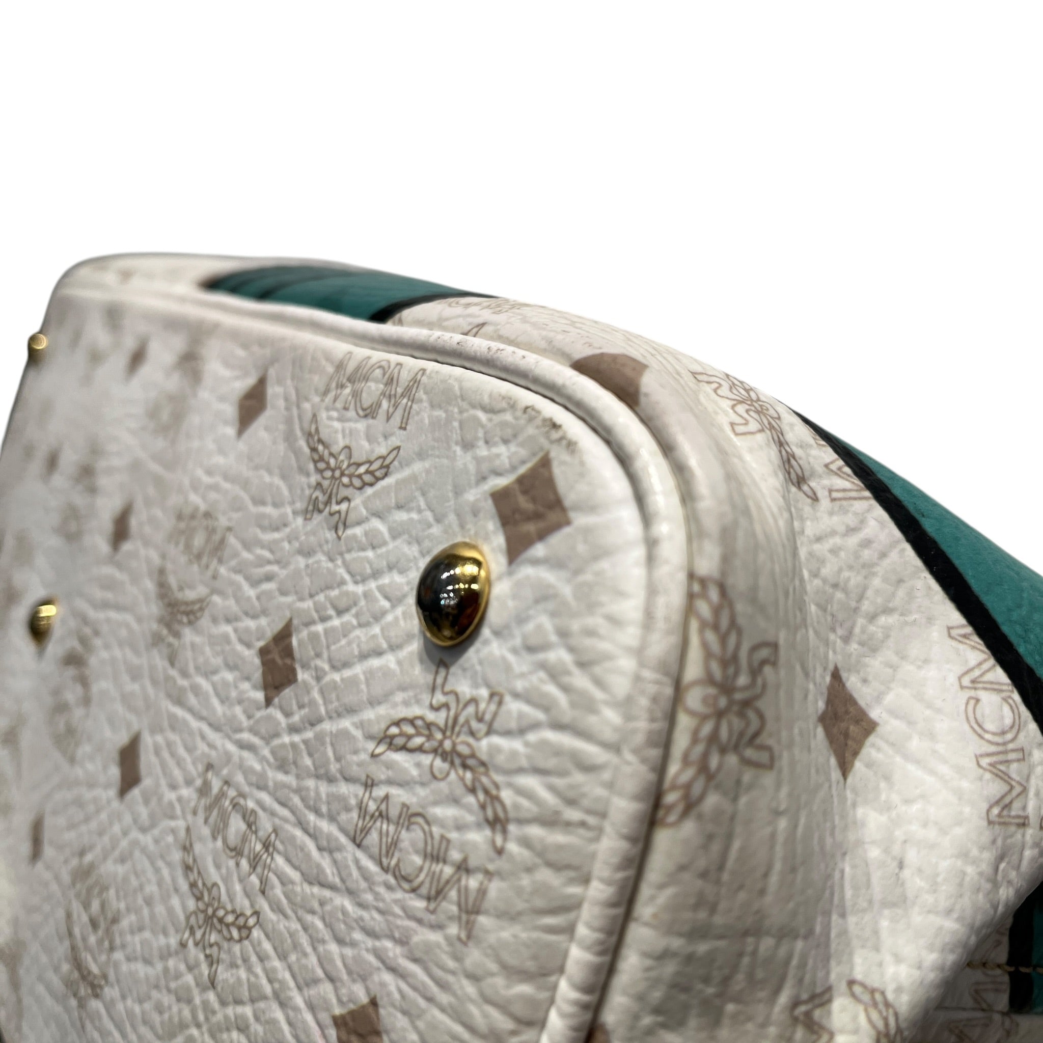 MCM/Tote Bag/Monogram/Leather/WHT/ABSTRACT MONOGRAM VISETOS/RED view 16