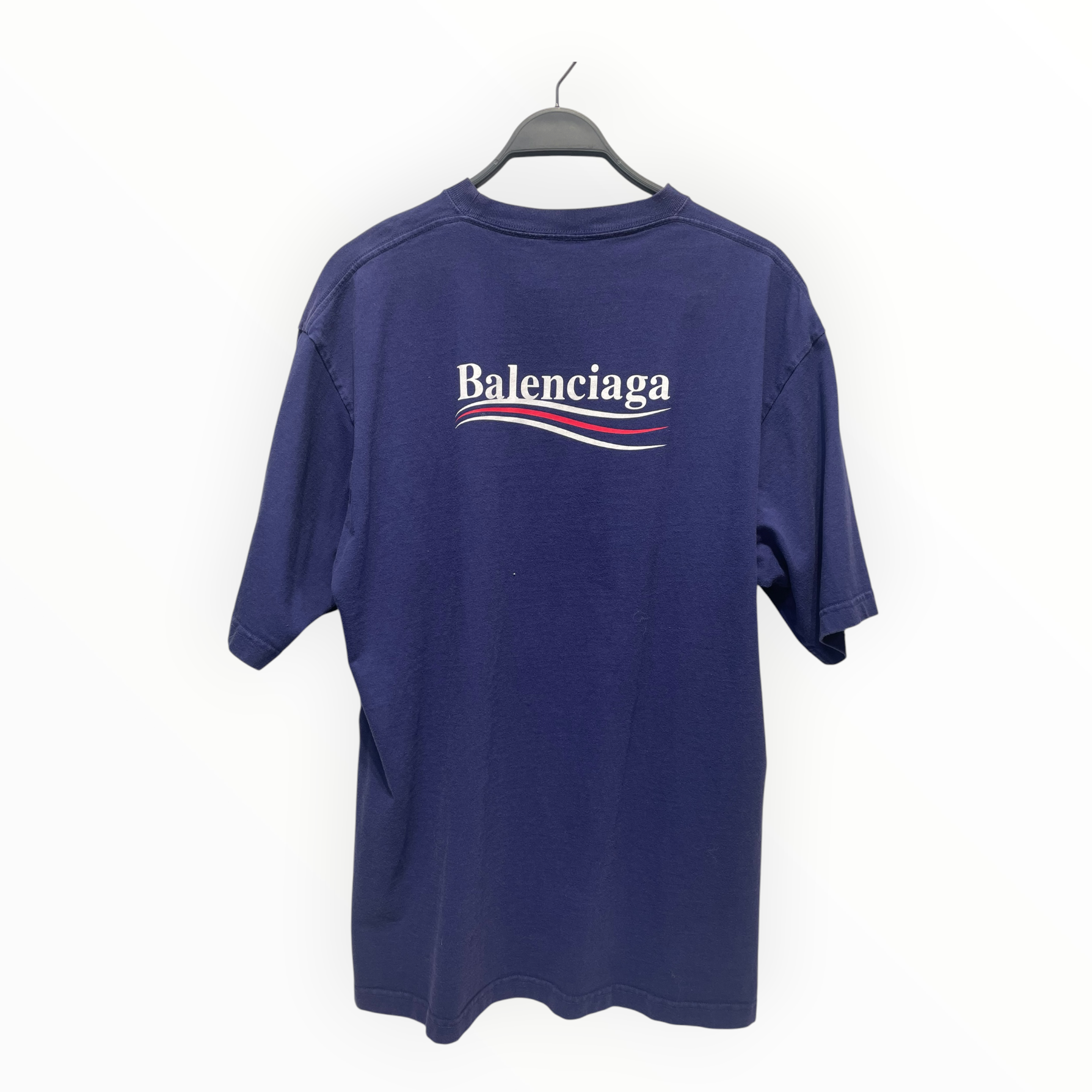 BALENCIAGA/T-Shirt/LL/Cotton/BLU/LOGO CAMPAIGN TEE view 2