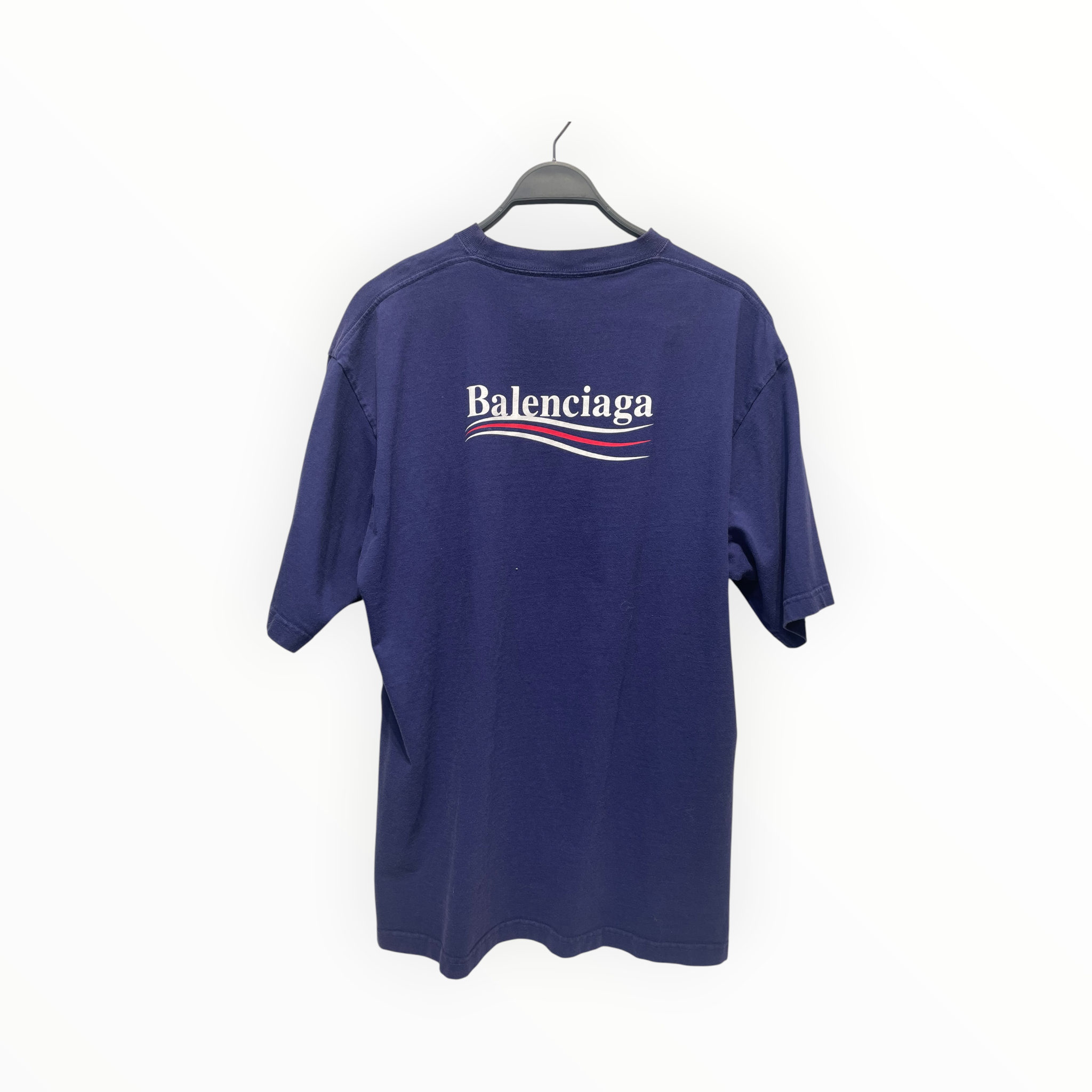 BALENCIAGA/T-Shirt/LL/Cotton/BLU/LOGO CAMPAIGN TEE view 2