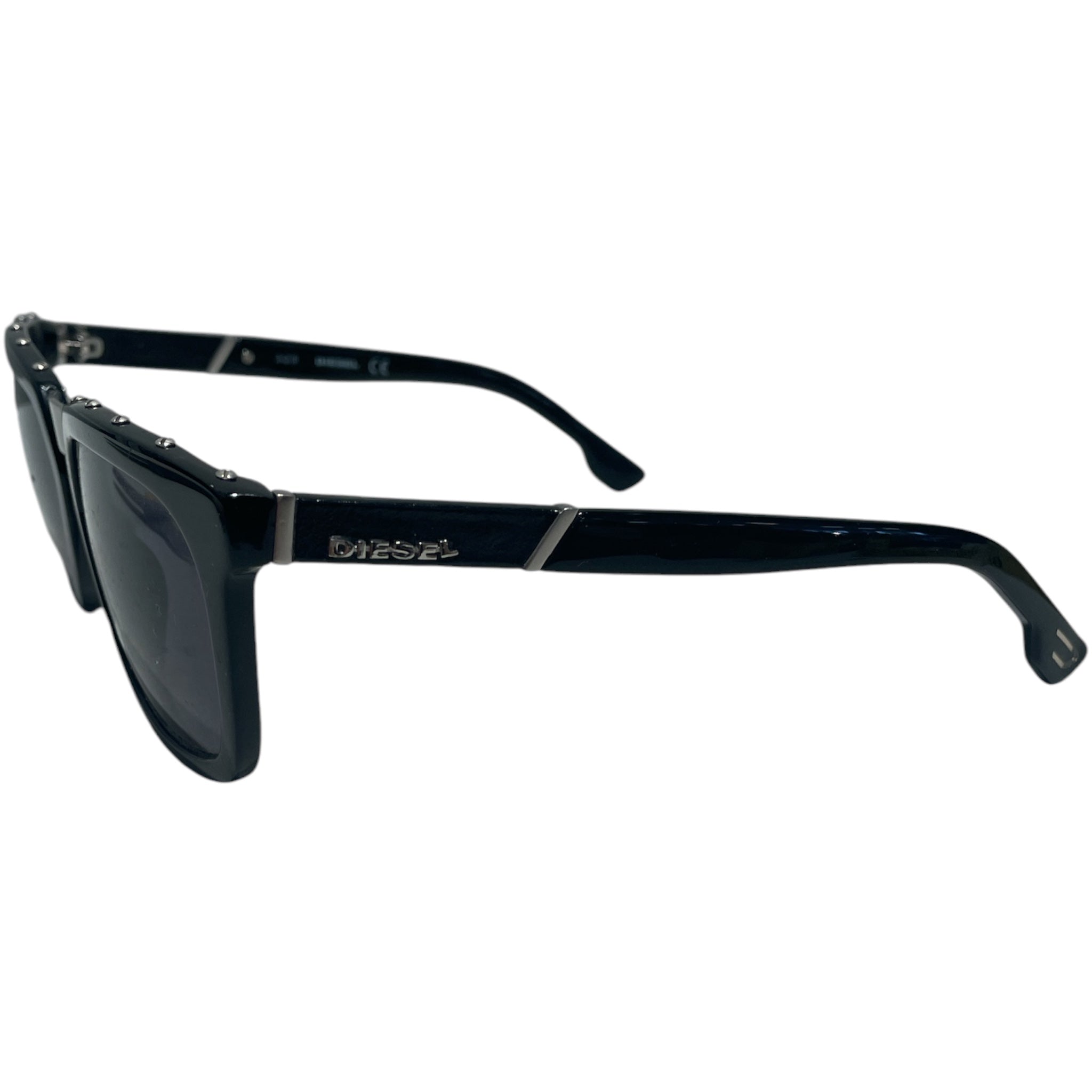 DIESEL/Sunglasses/Plastic/BLK/studded view 2