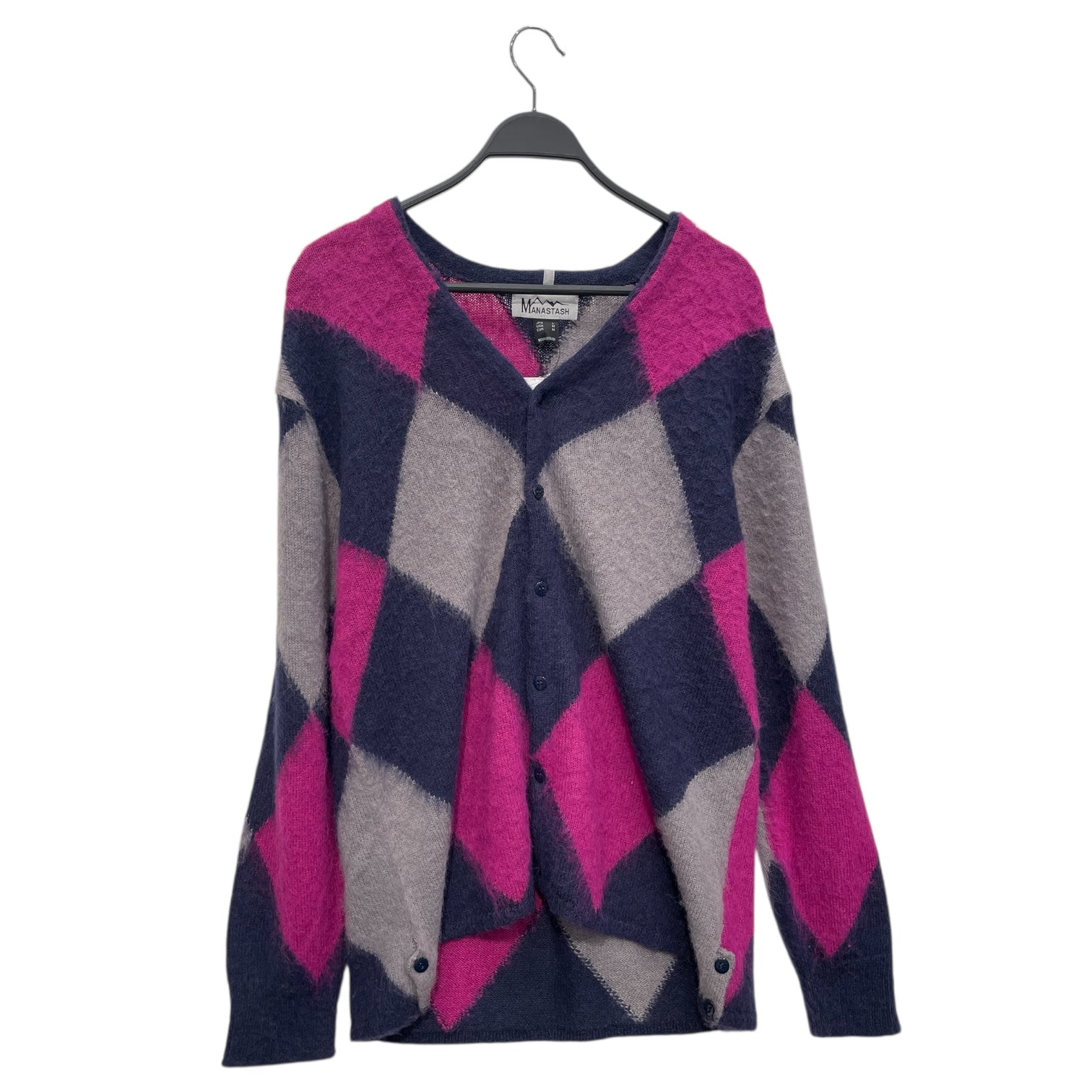 MANASTASH/Cardigan/M/All Over Print/Wool/MLT/MOHAIR ARGYLE CARDIGAN view 1
