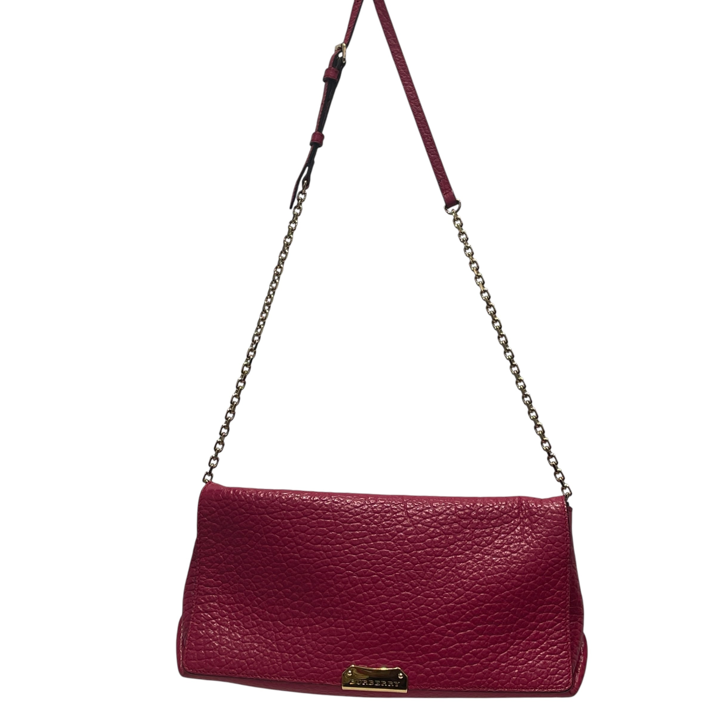 BURBERRY/Cross Body Bag/Leather/PNK/Mildenhall Leather Red Bag view 1