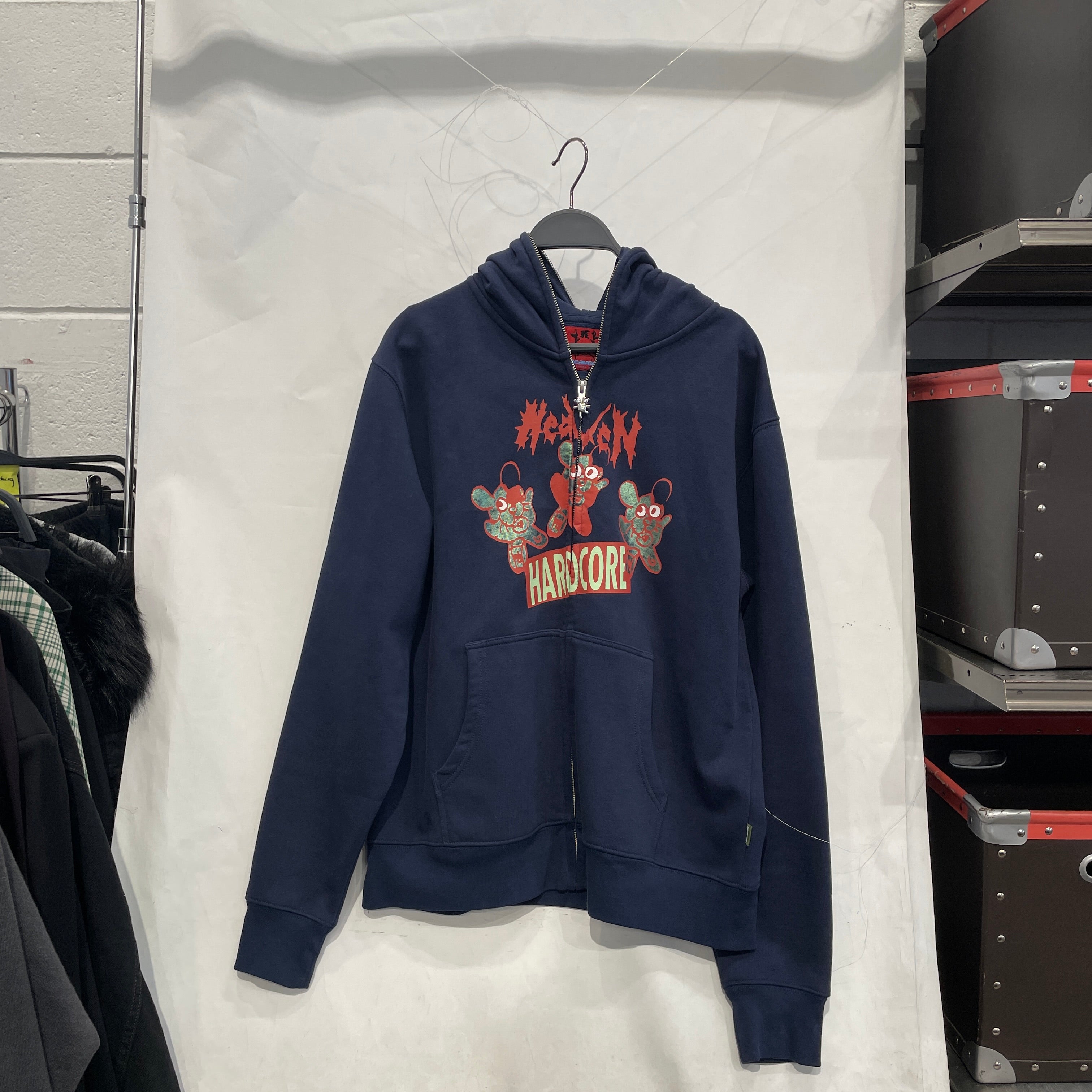 Heaven By Marc Jacobs/Zip Up Hoodie/M/Graphic/Cotton/NVY/HARDCORE W BEARS view 1
