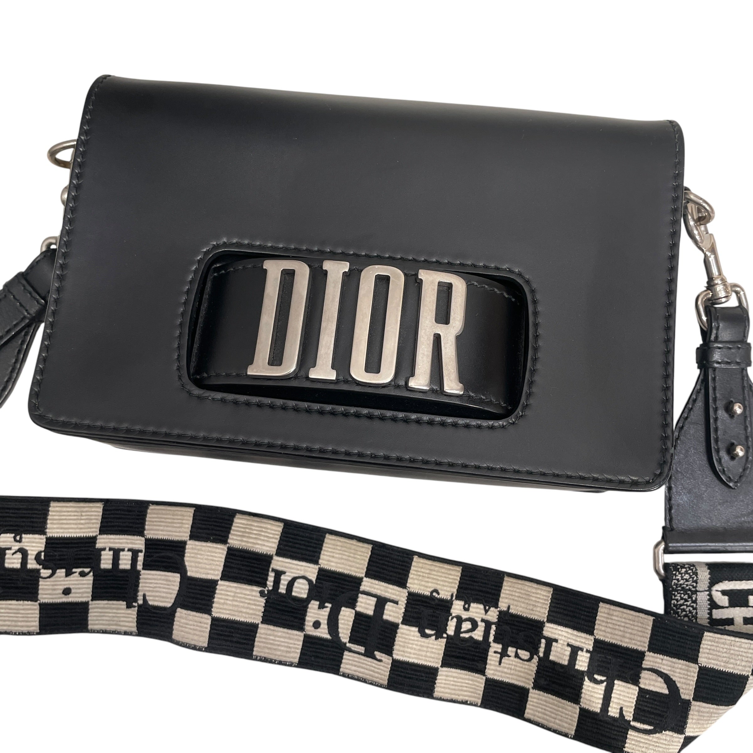 Christian Dior/Cross Body Bag/Leather/BLK/19-MA-0127 view 8