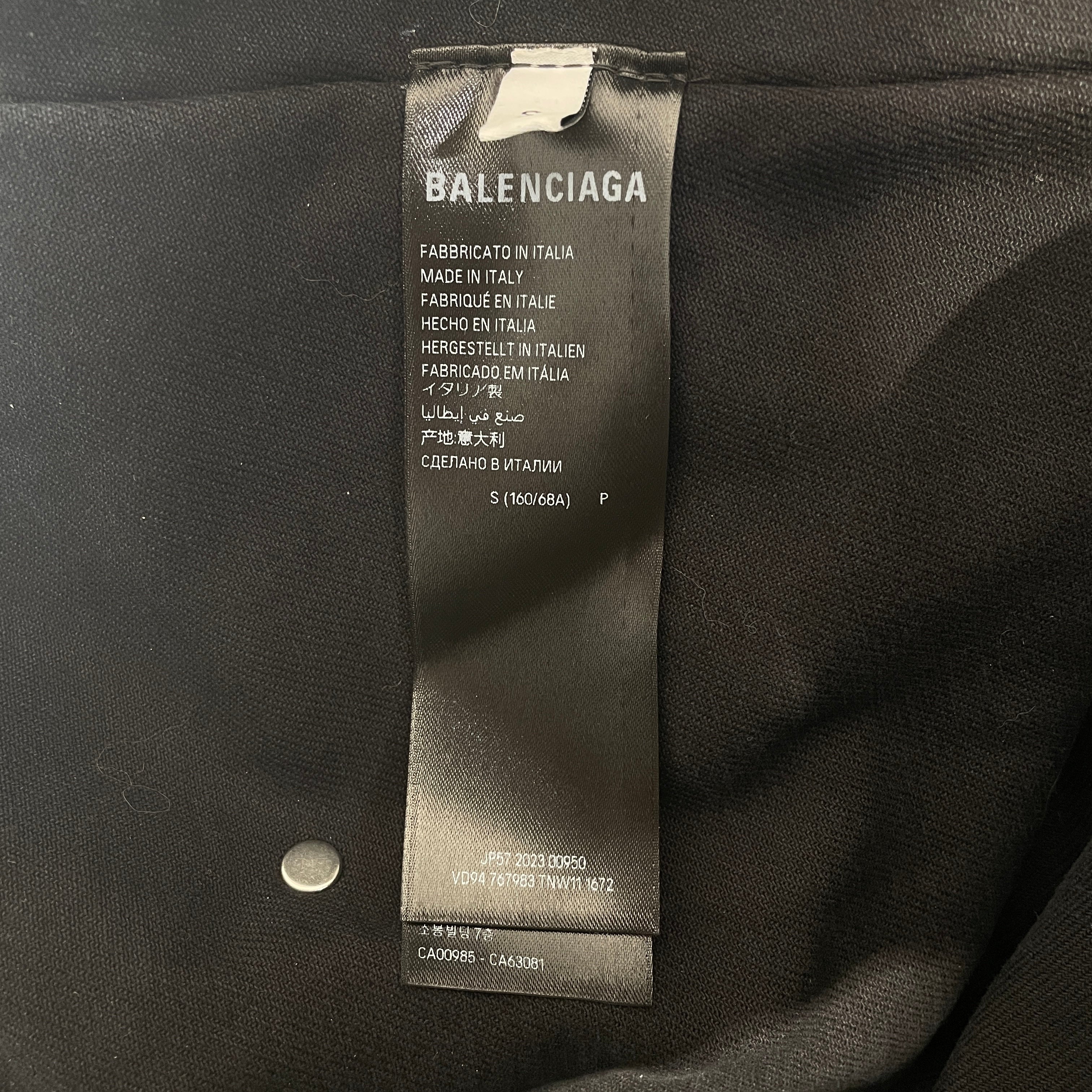 BALENCIAGA/Pants/S/BLK/Double sided jeans view 4