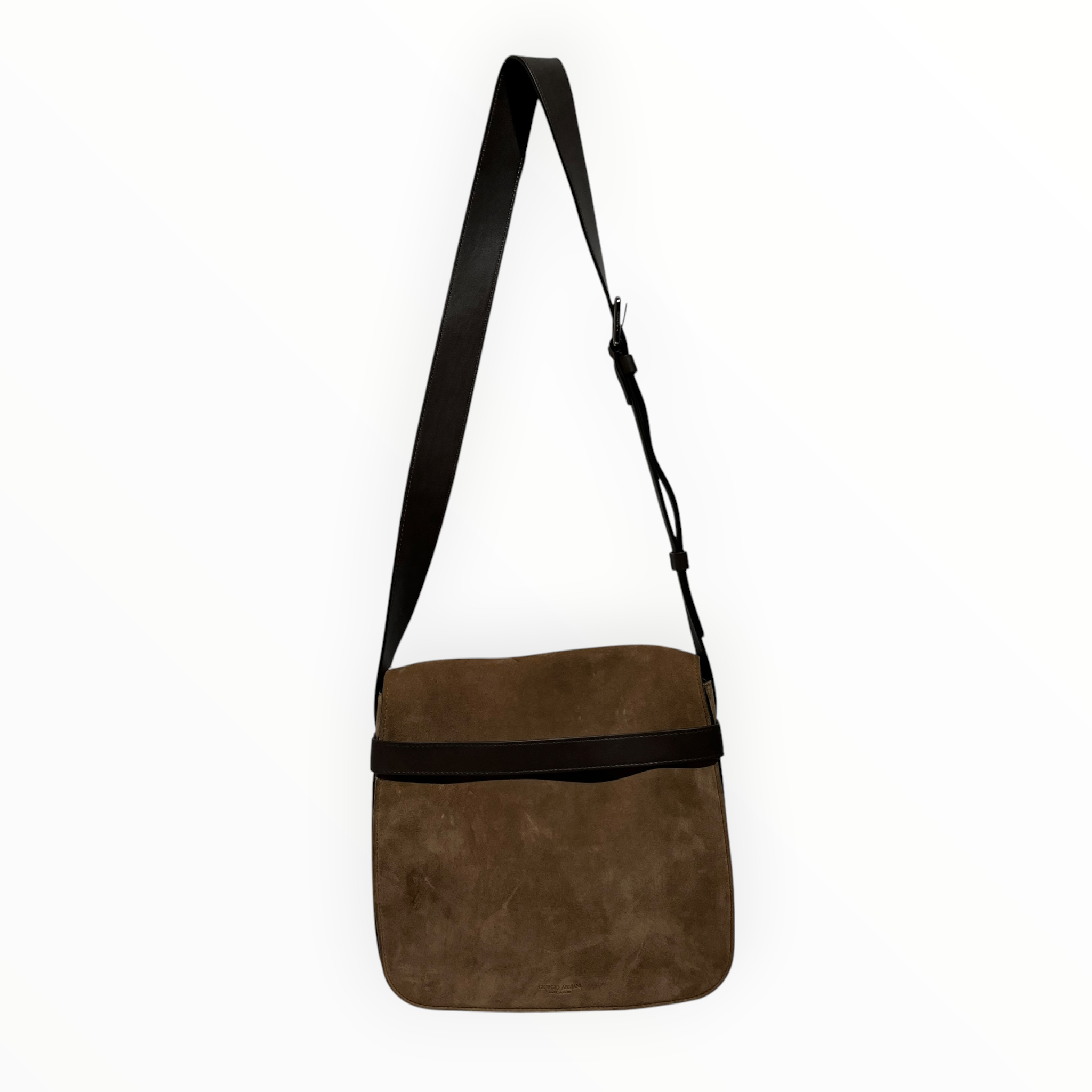 GIORGIO ARMANI/Cross Body Bag/Suede/BRW/ view 1