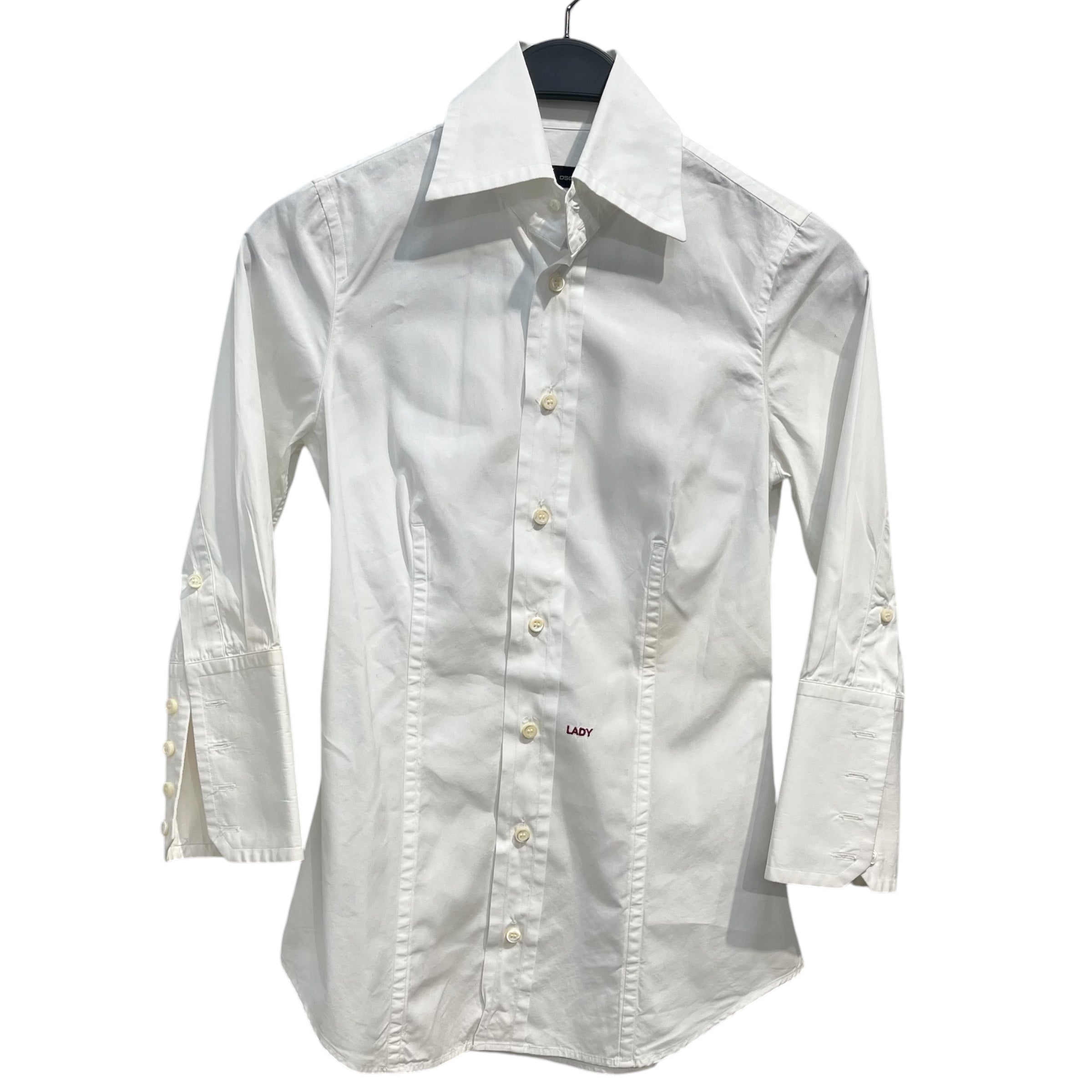 DSQUARED2/LS Blouse/40/Cotton/WHT/red lady view 1