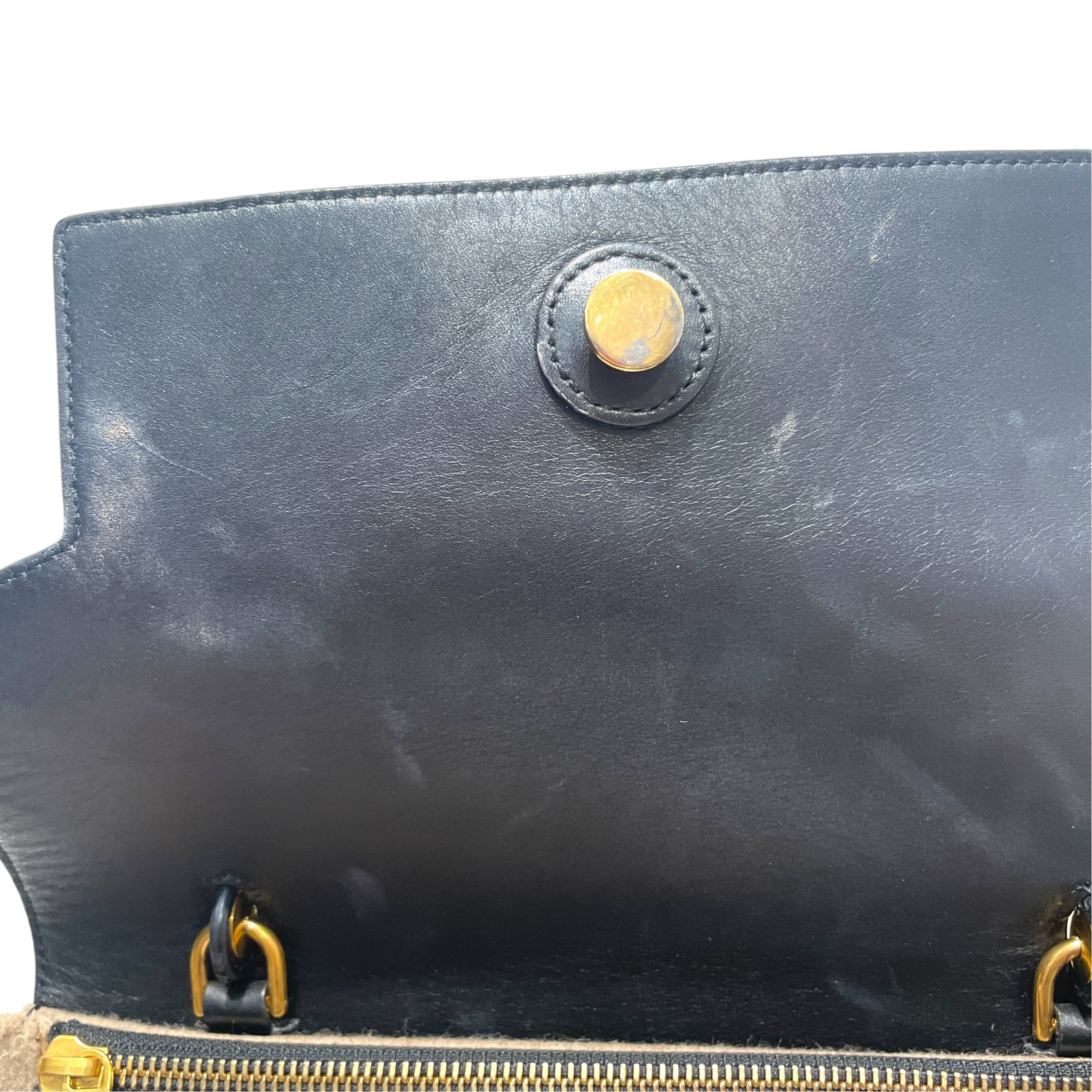 CELINE/Cross Body Bag/Wool/BEG/Belt Bicolor view 6