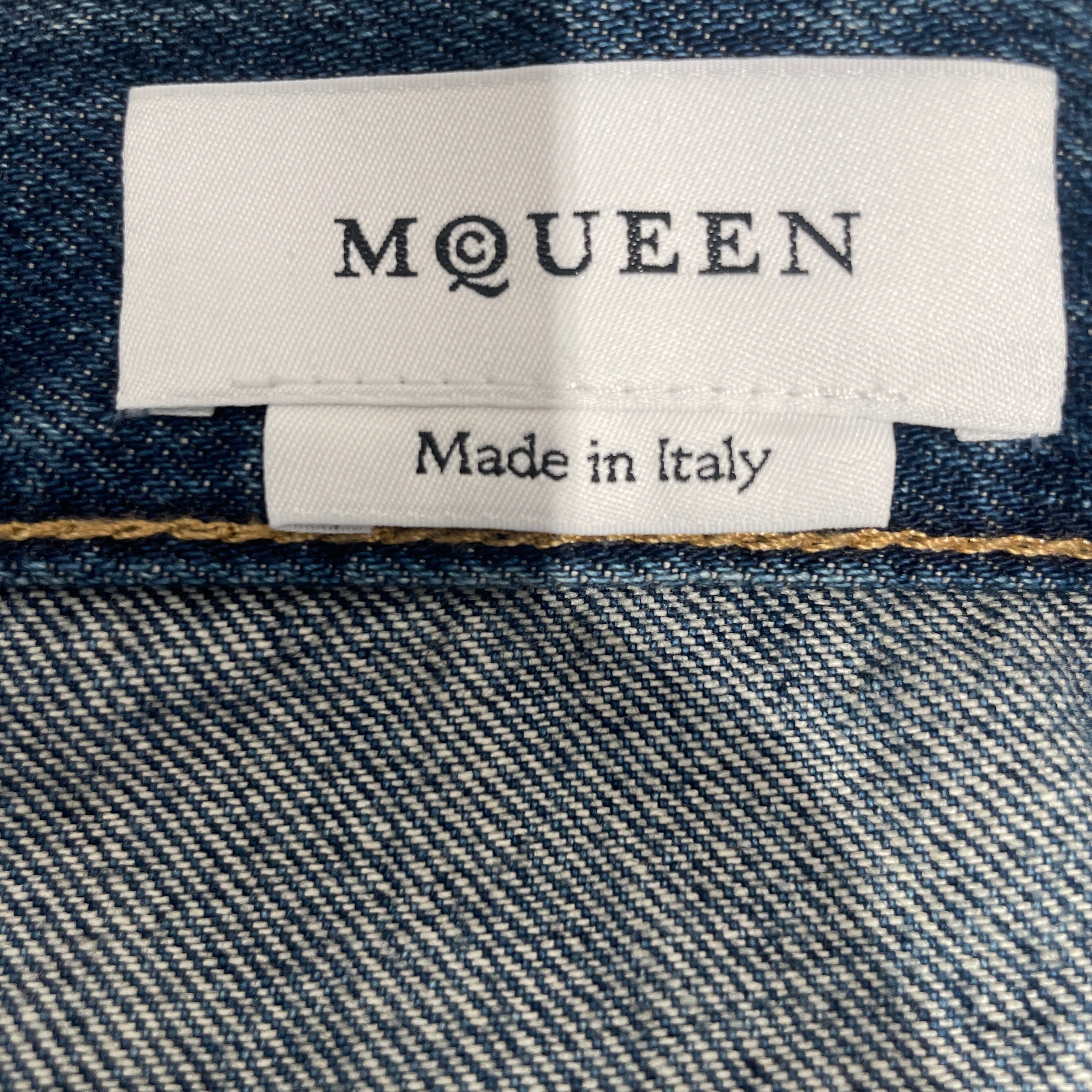 Alexander McQueen/Pants/54/Cotton/BLU/ view 3