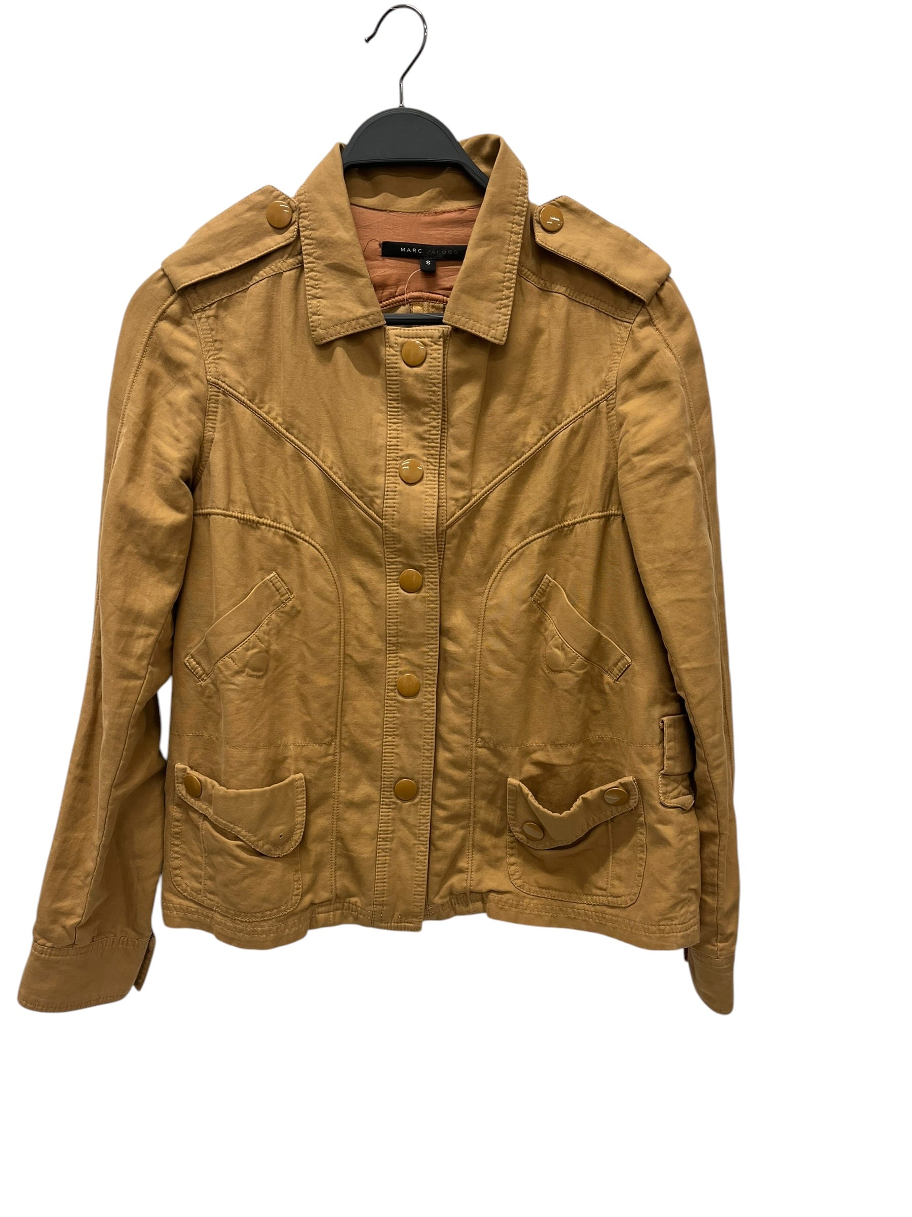 MARC JACOBS/Jacket/S/Cotton/CML/4 pocket curved seams snap btt view 1