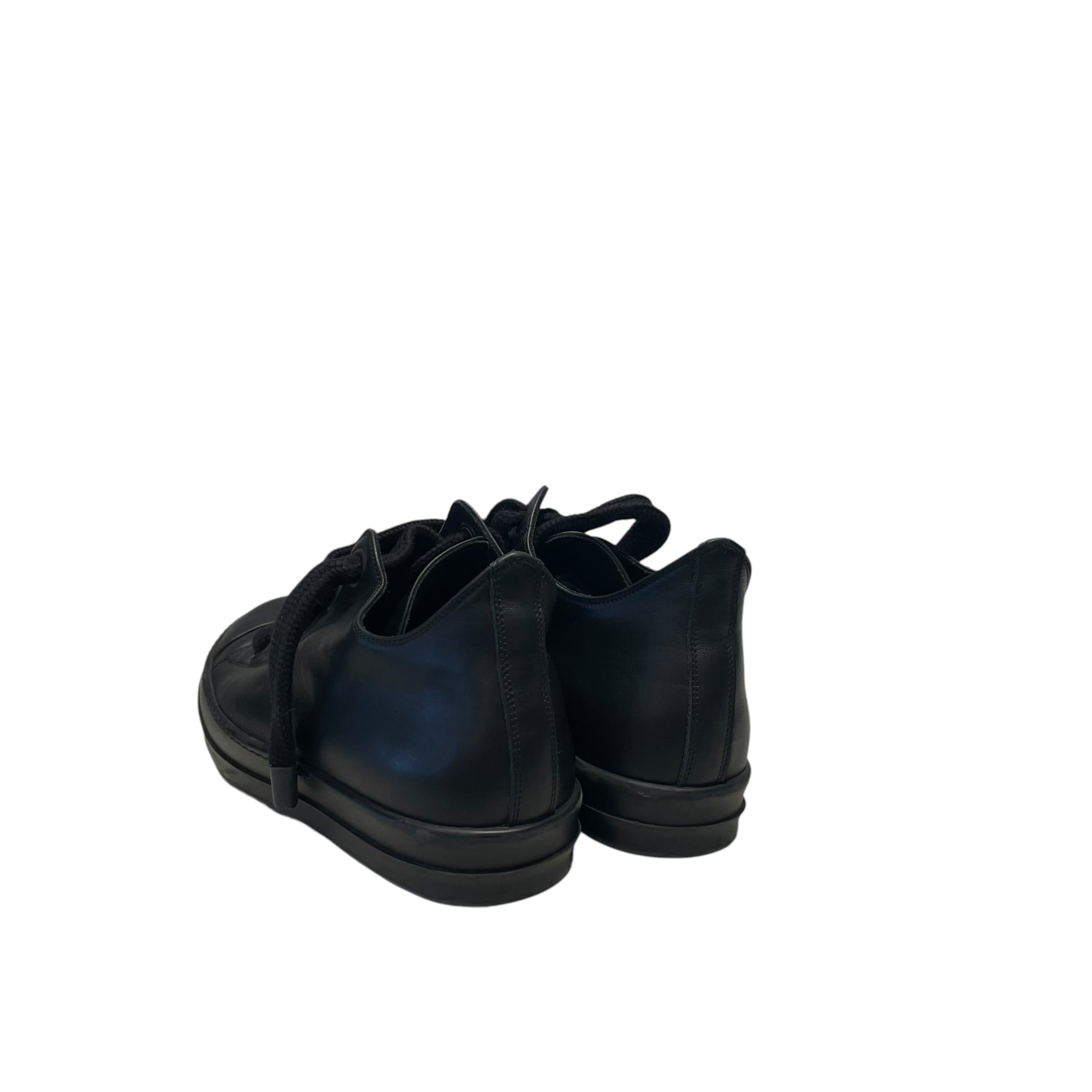 Rick Owens/Low-Sneakers/EU 44/Leather/BLK/JUMBO LACE view 2