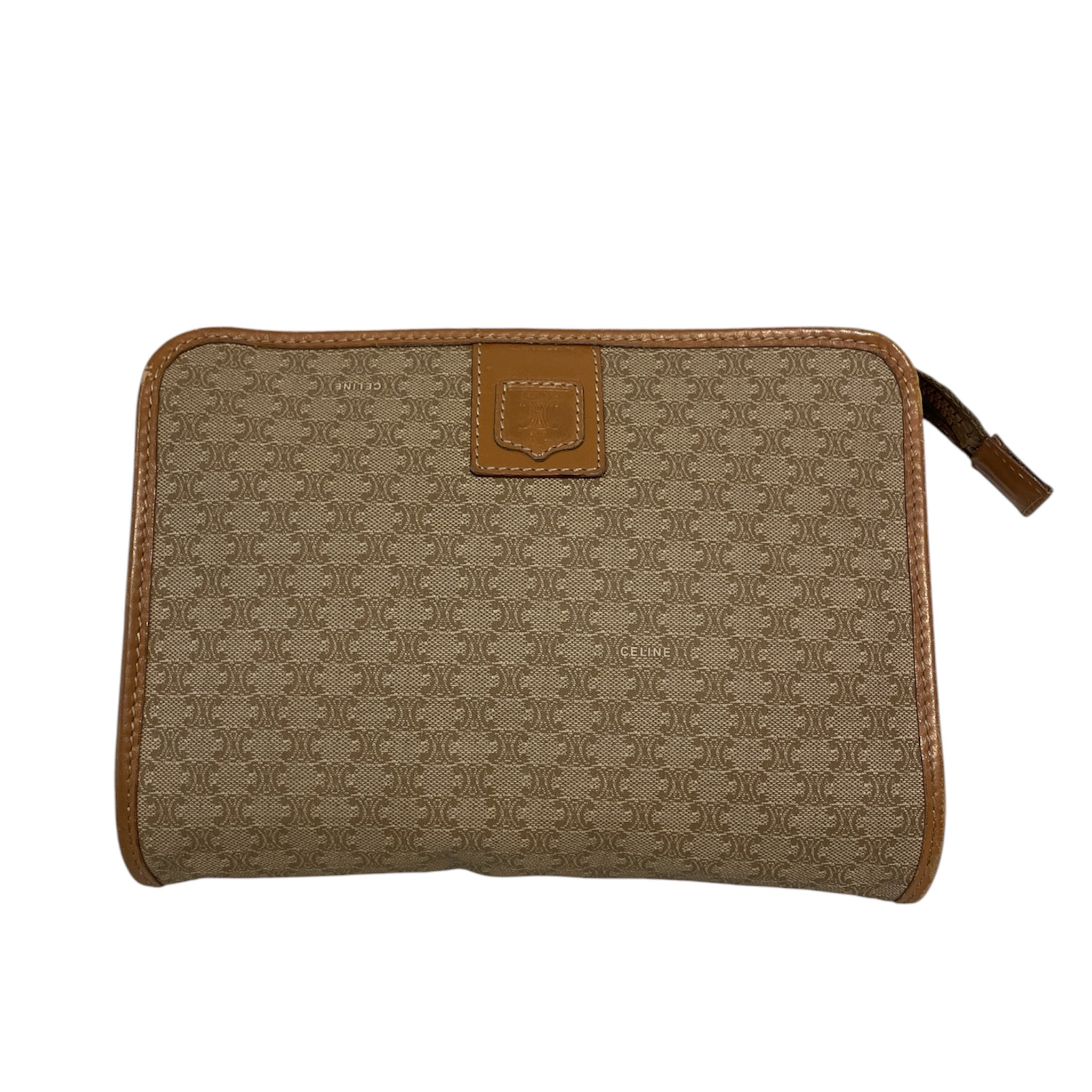 CELINE/Pouch/Monogram/Leather/KHK/D9M4C23, M06, COSMETIC BAG view 1