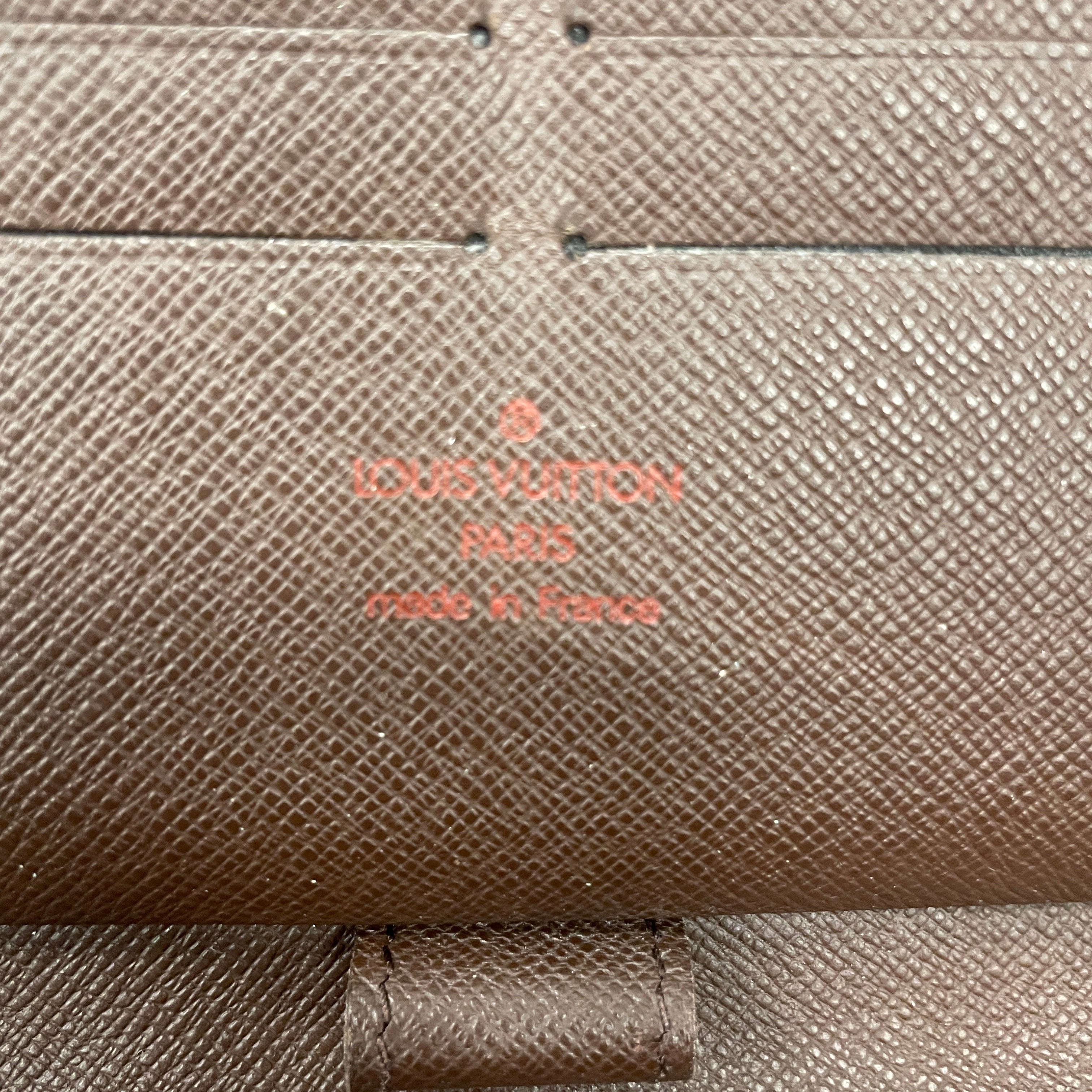 LOUIS VUITTON/Wallet/Monogram/Leather/BRW/Damier Ebene Zippy Wallet view 5
