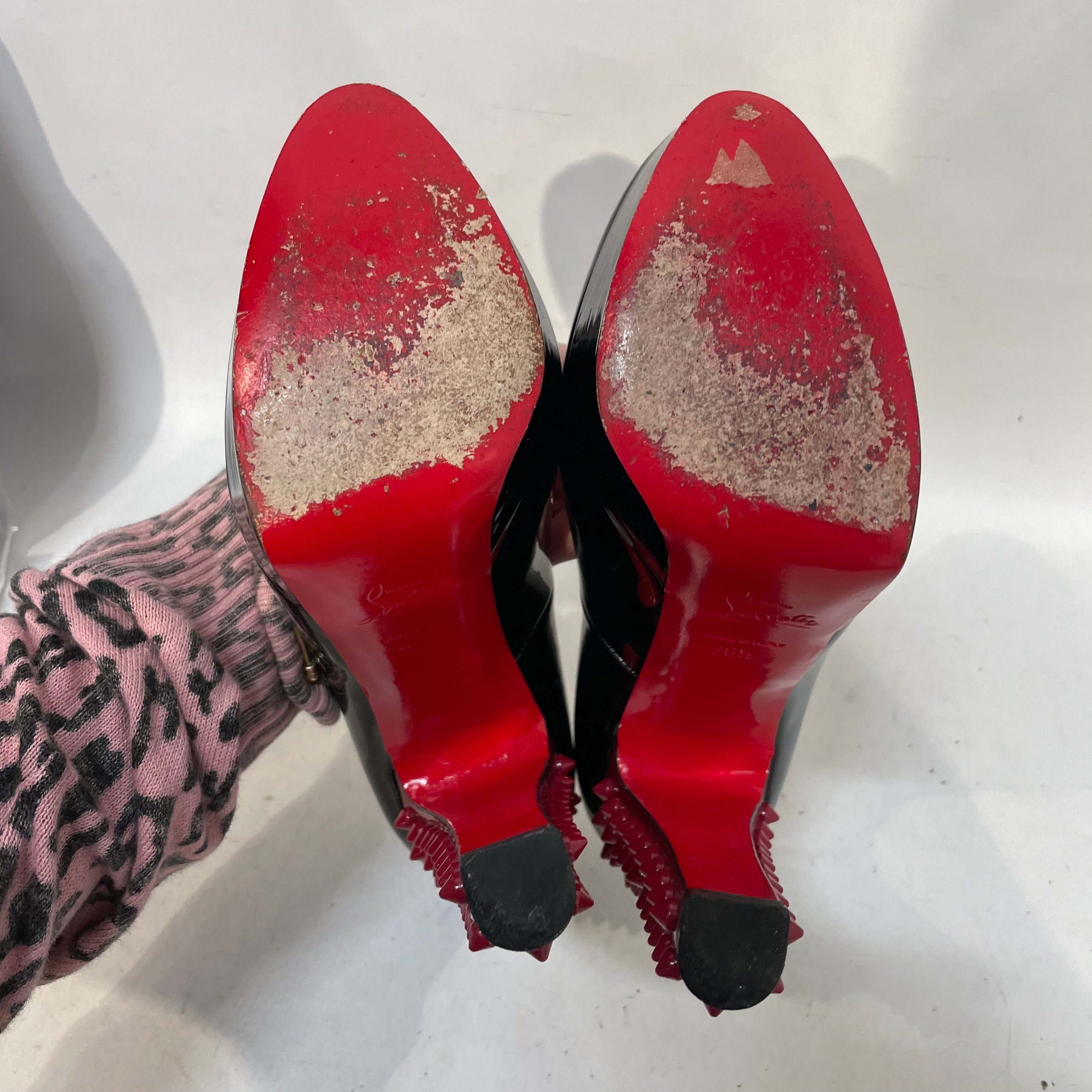 Christian Louboutin/Heels/EU 36.5/Leather/BLK/talcou Spiked pumps view 6