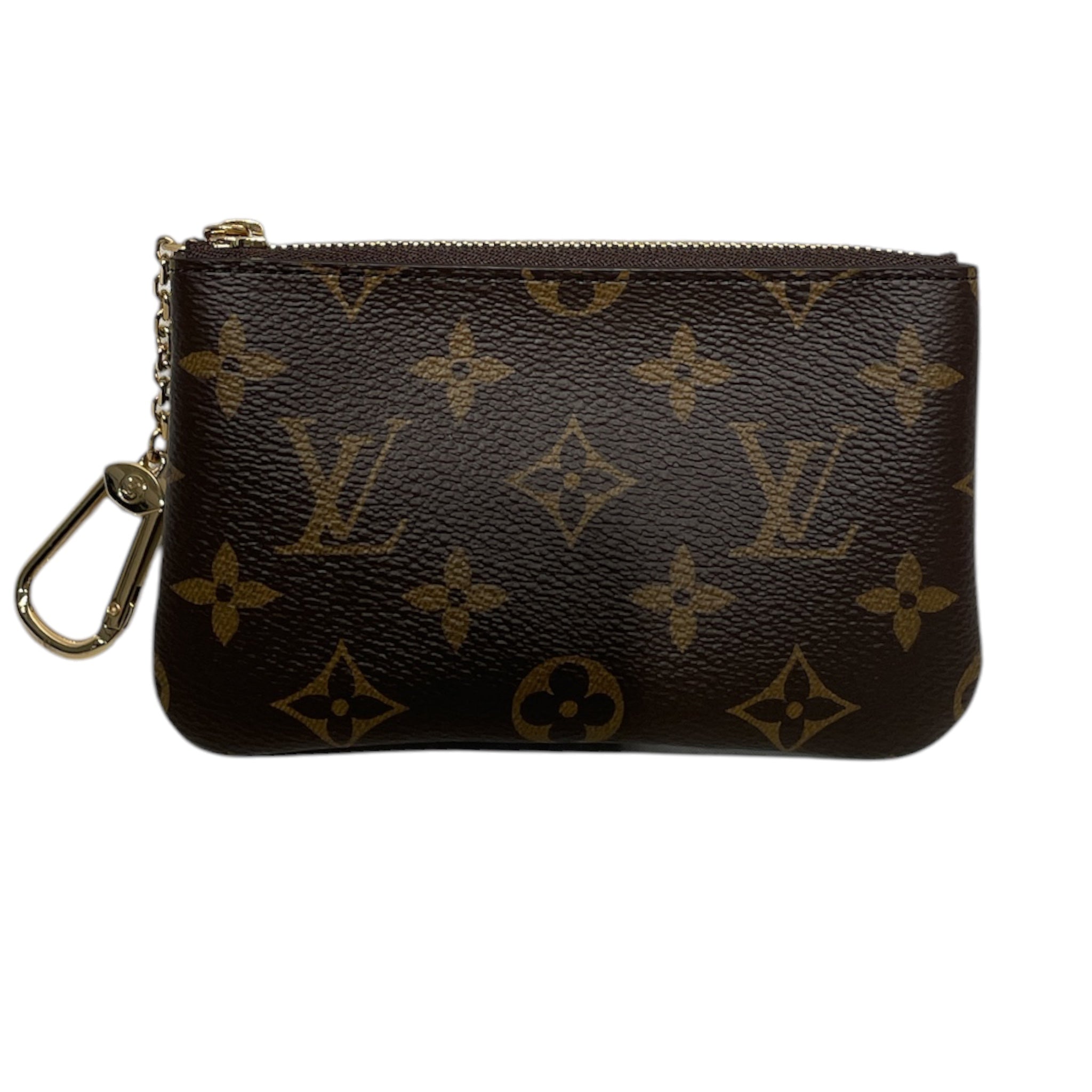 LOUIS VUITTON/Coin Wallet/Monogram/Leather/BRW/KEY POUCH view 1